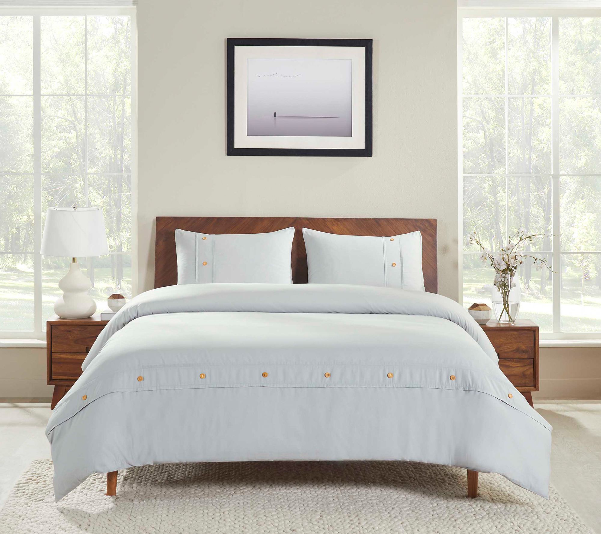 Simple Waffle Cotton Duvet Cover Set-twin Full Queen King Duvet