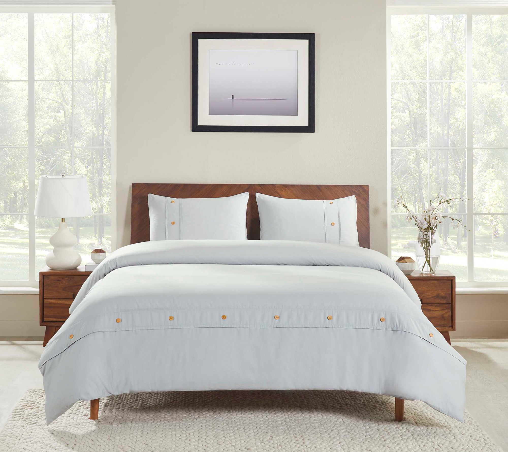 Superior Organic Cotton 300 TC 3pc Duvet CoverSet, Full/Queen