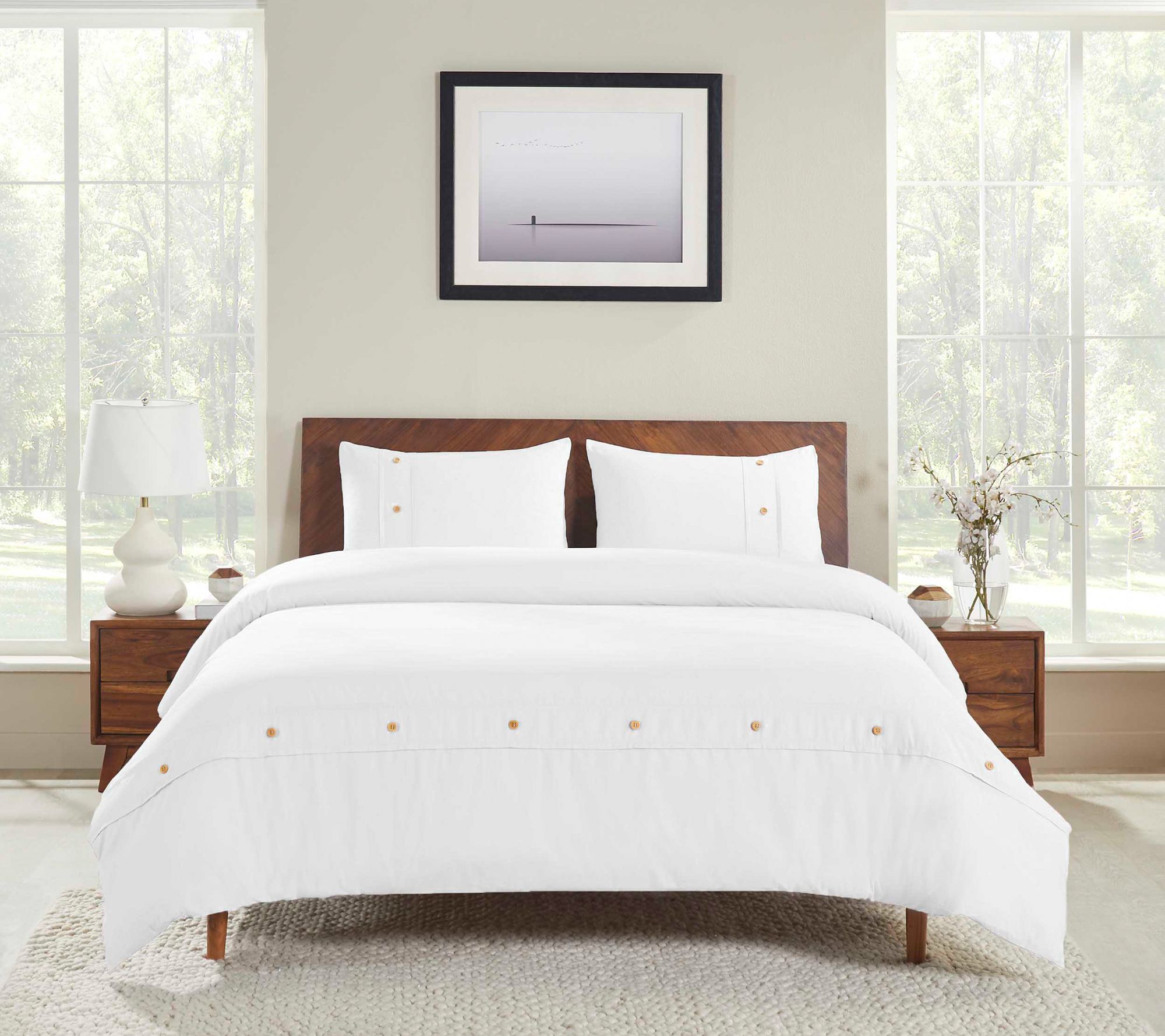 Superior Organic Cotton 300 TC 3pc Duvet CoverSet, Full/Queen
