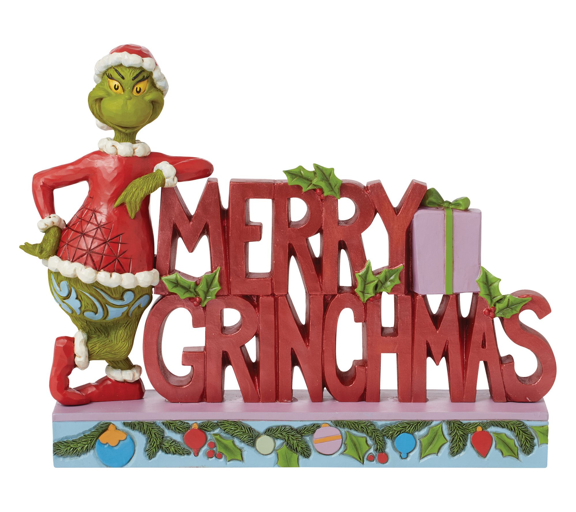Grinch by Jim Shore Grinch "Merry Grinchmas" Word