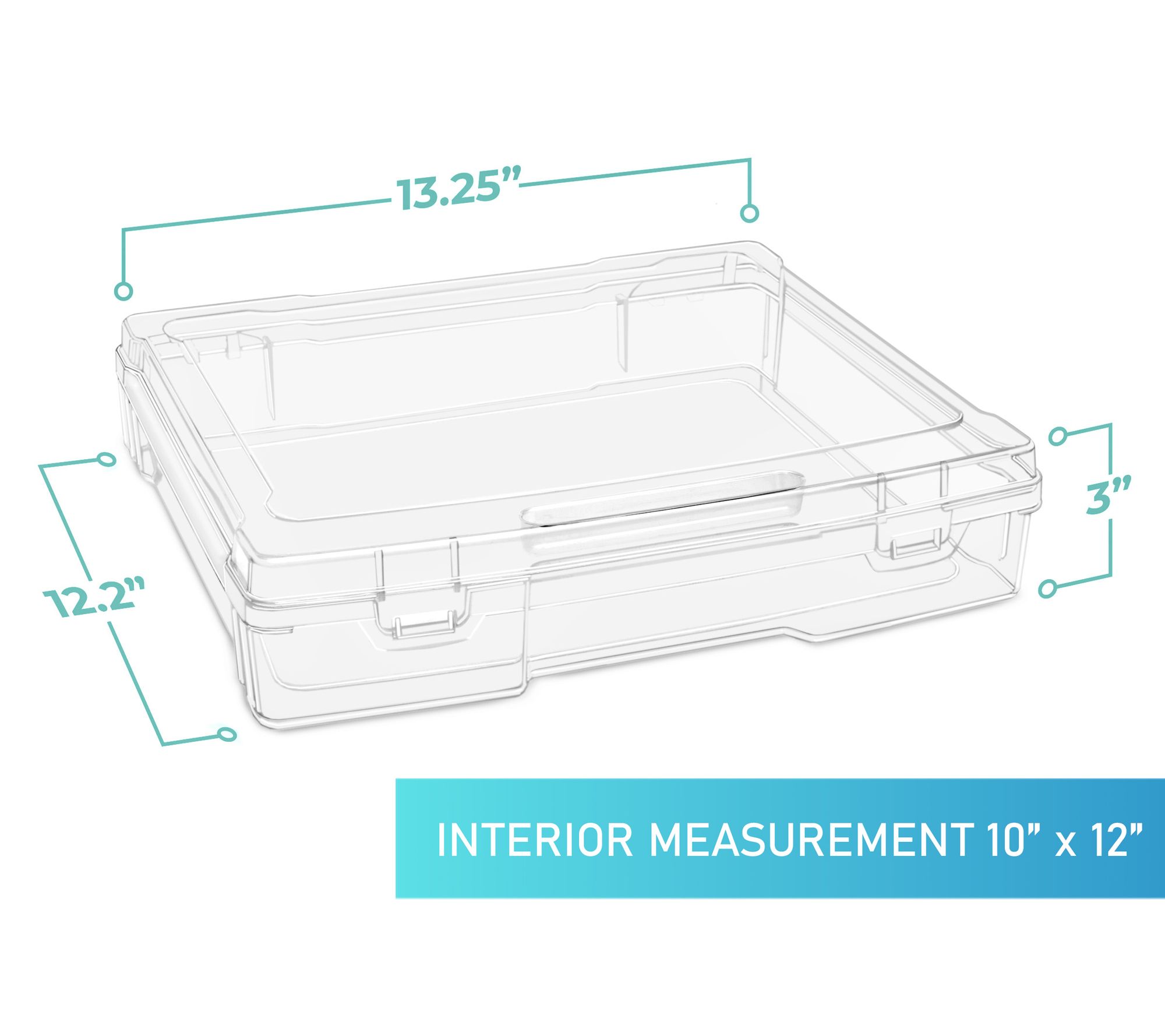 Sorbus Set of 3 Clear Stackable Project Case Fits 12