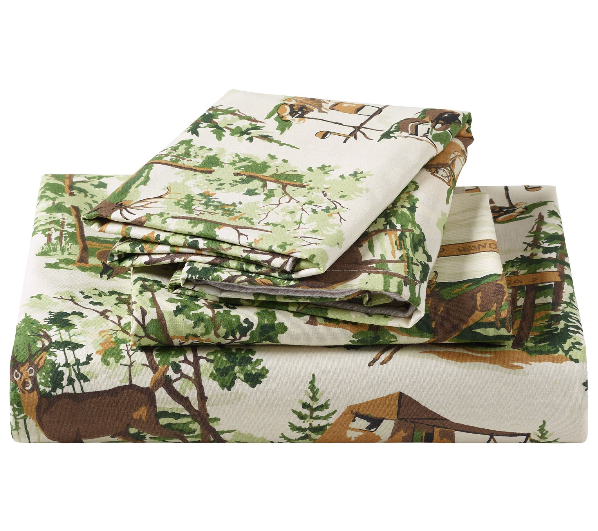 Camp Wandawega 250TC Cotton Percale Twin Sheet Set