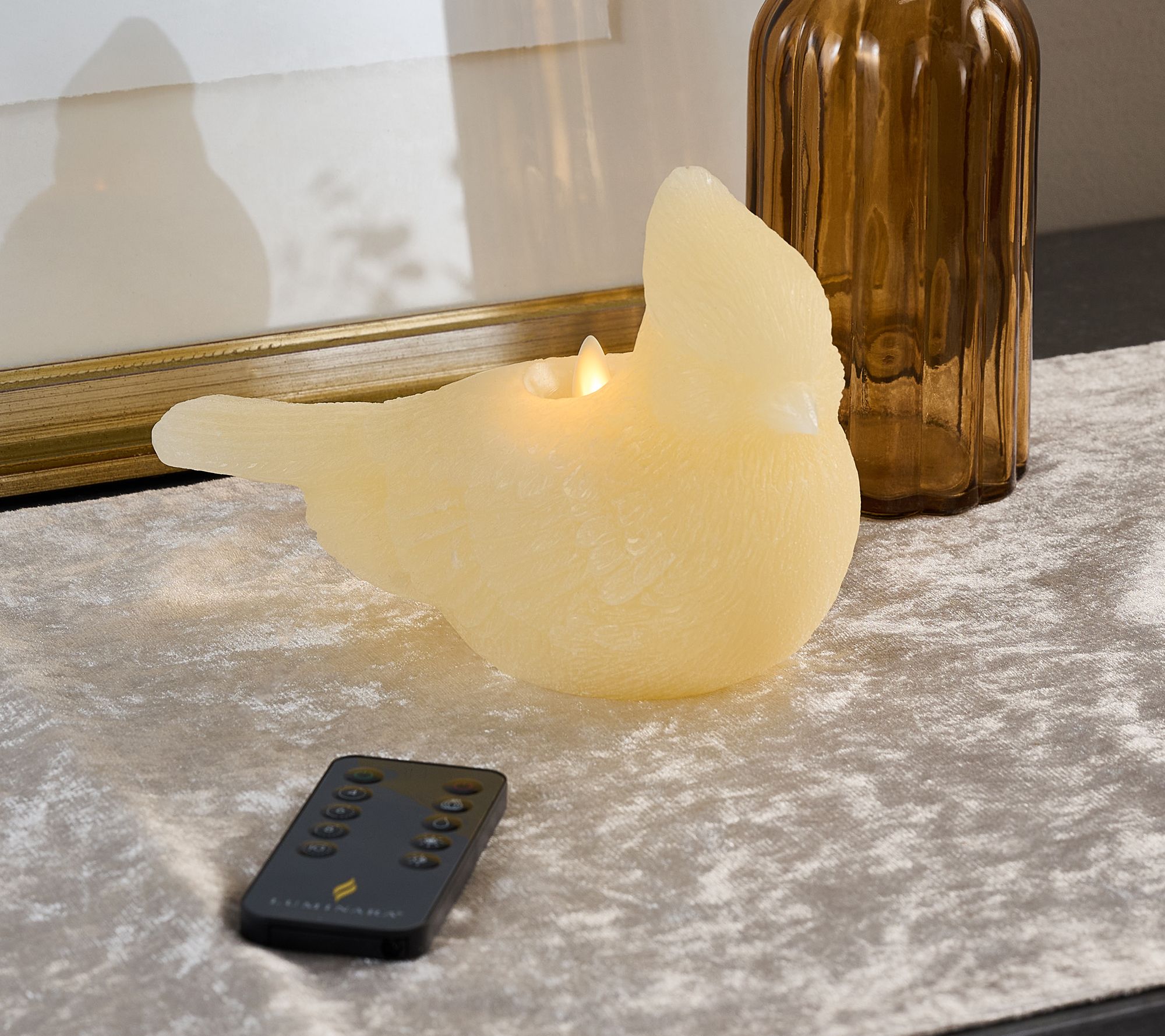 "As Is" Luminara Flameless Detailed Cardinal Candle