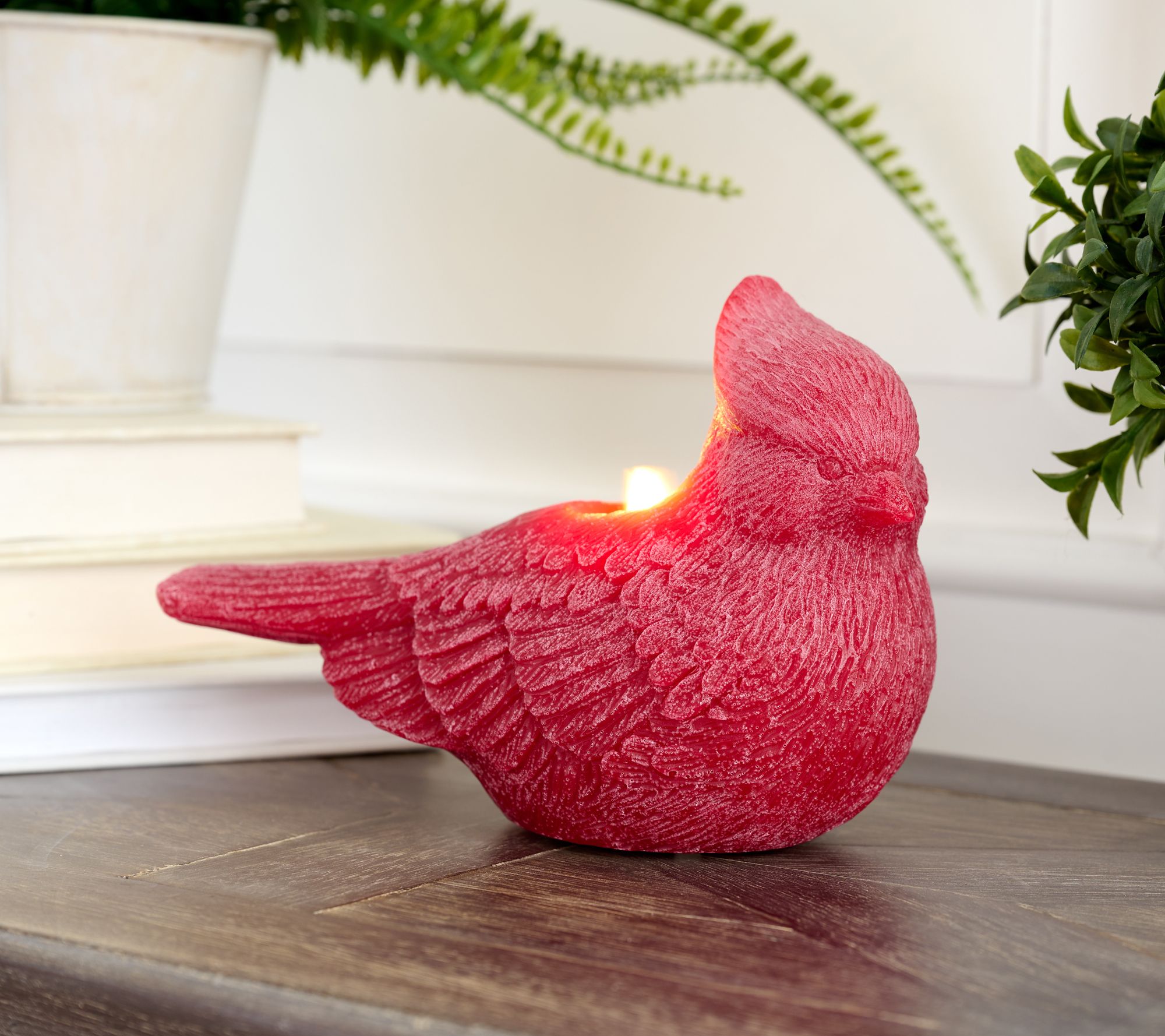"As Is" Luminara Flameless Detailed Cardinal Candle