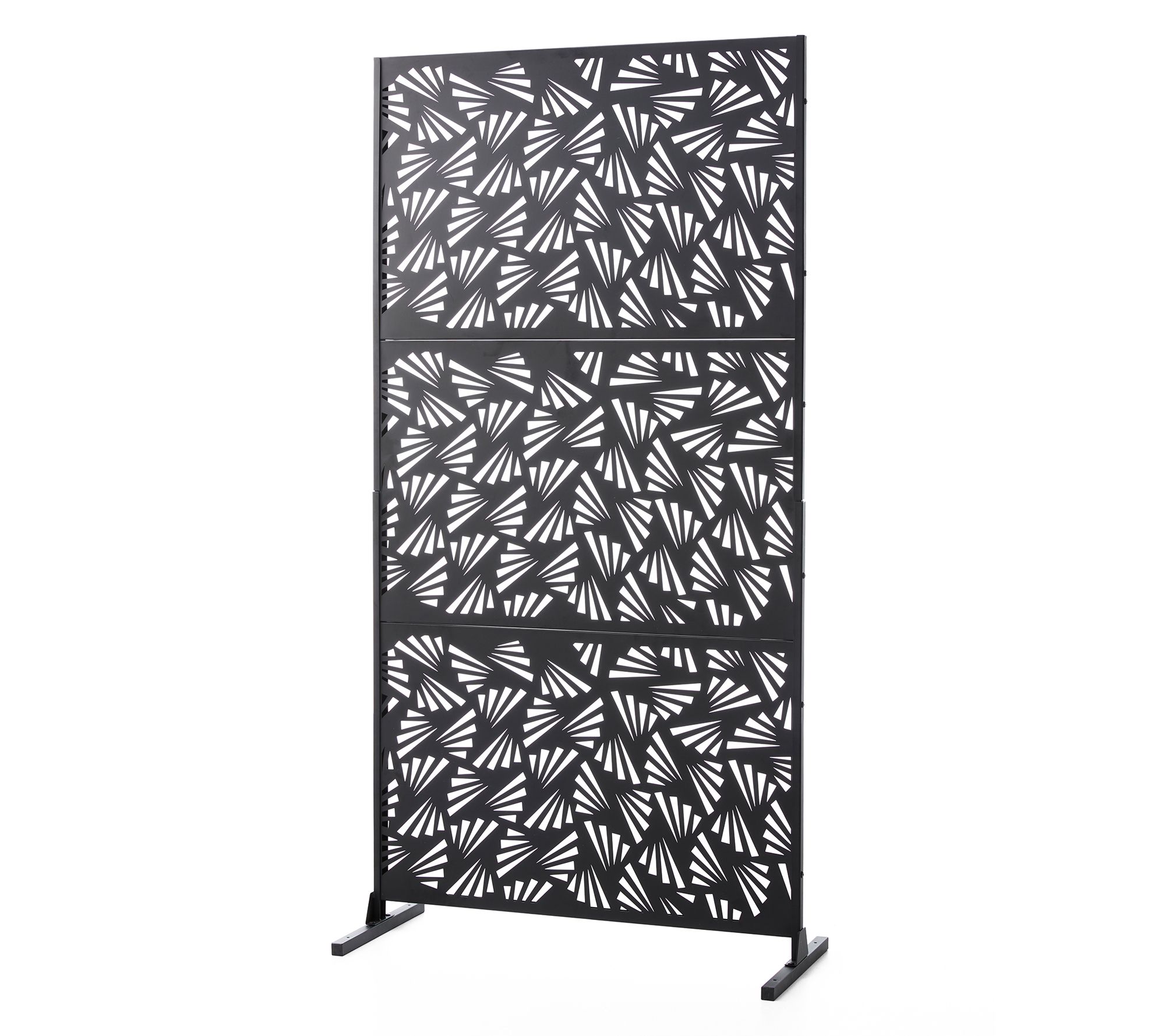 Glitzhome 6ft In-or-Outdoor Galvanized Steel Privacy Screen