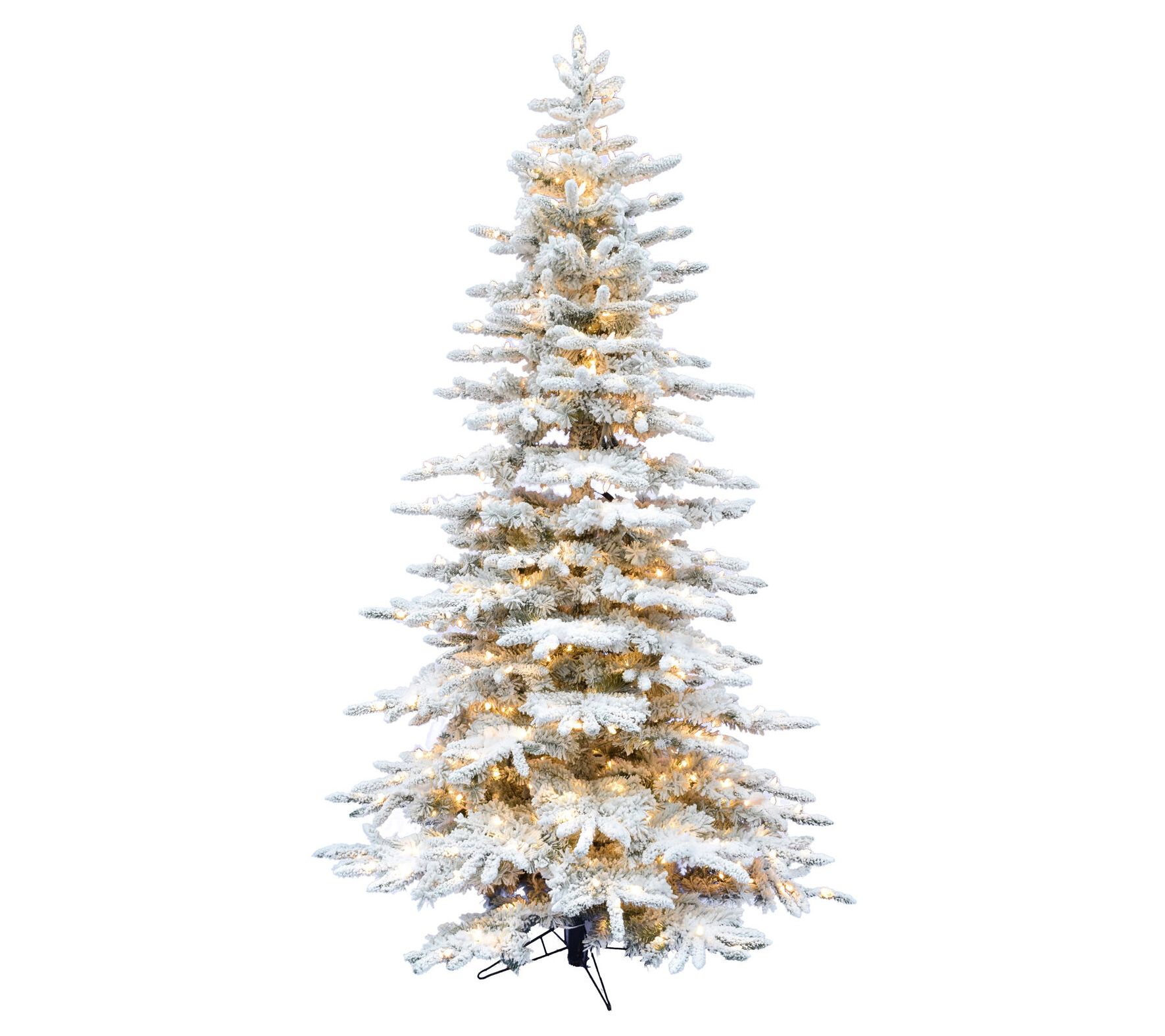 Fraser Hill Farm 7.5 Ft. Pre-Lit Flocked Pine Valley Tree
