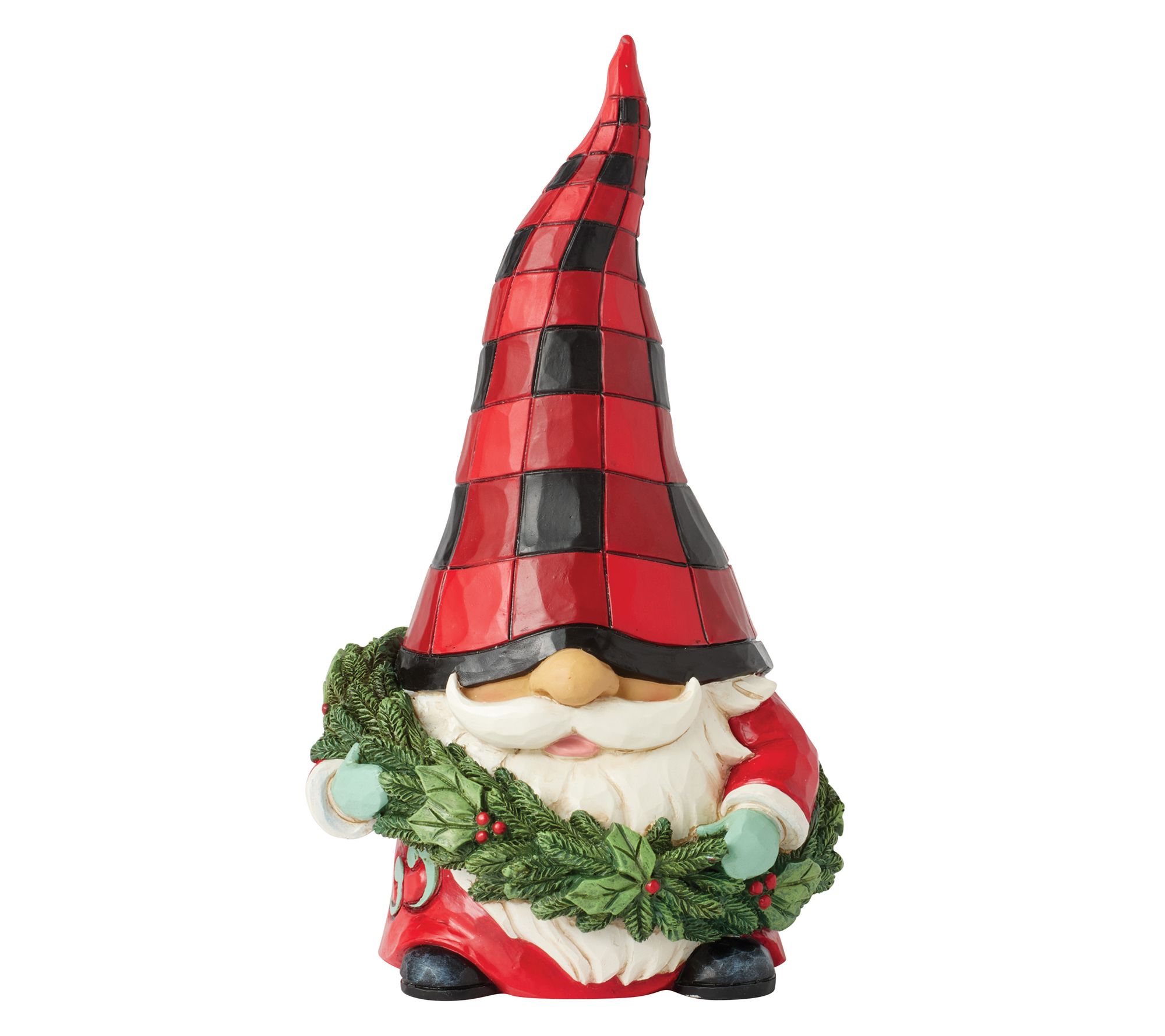 Jim Shore Highland Glen Gnome Wreath Figurine 5.5in H