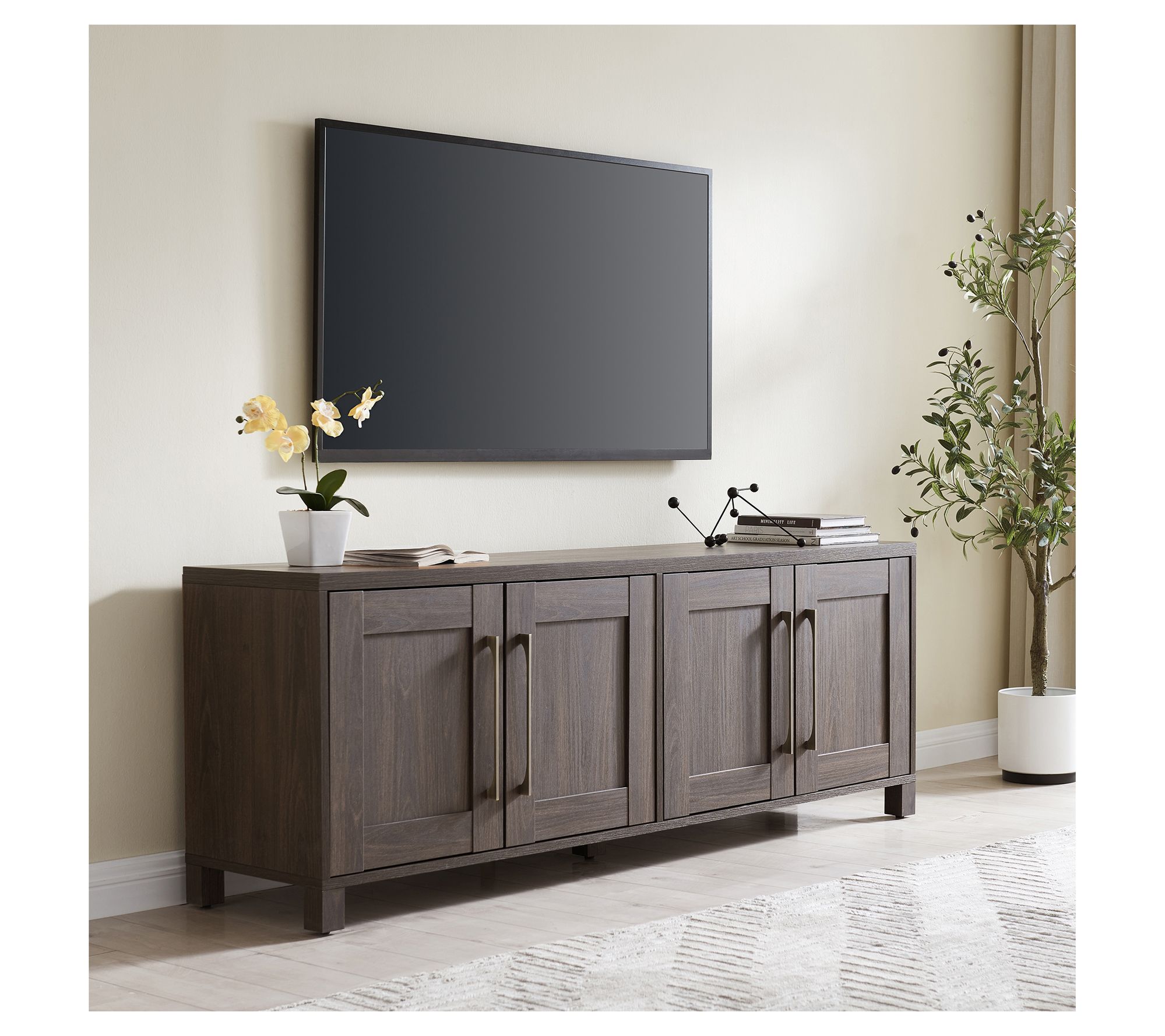 Hudson&Canal Chabot Rectangular TV Stand for TV's up to 75"