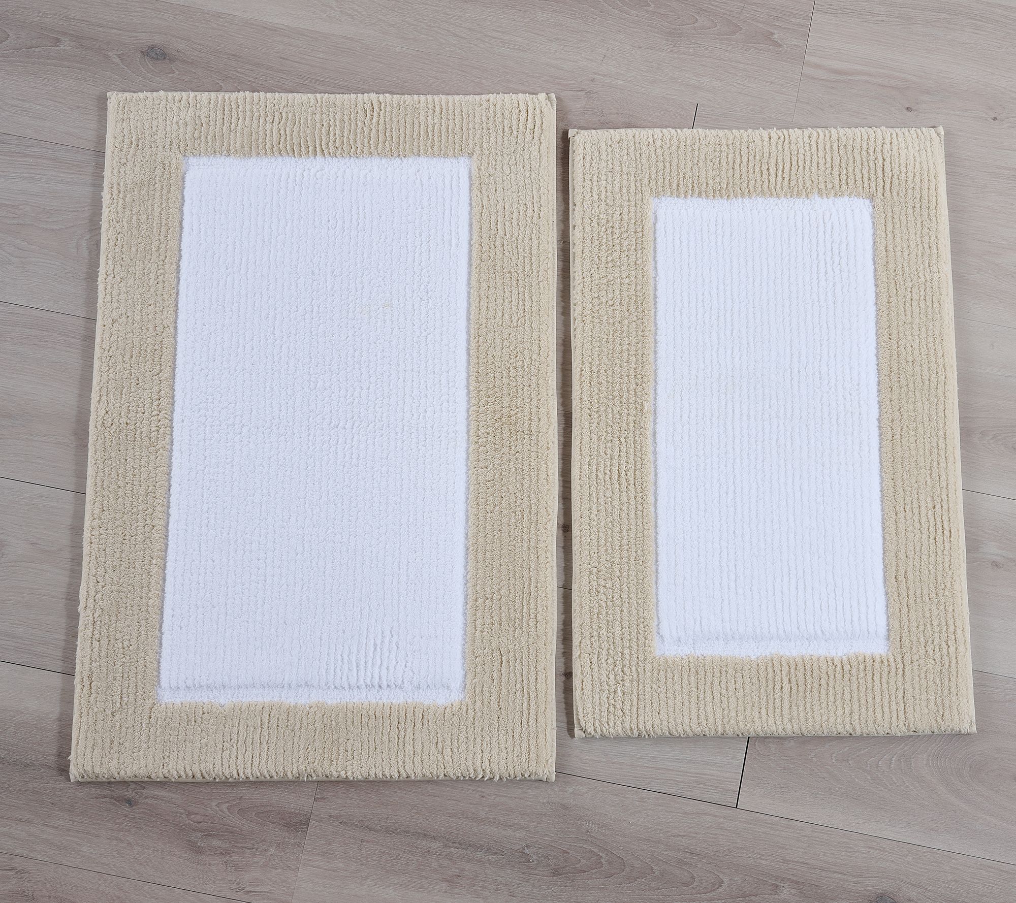W by Wamsutta Ashford Dobby Set of 2 Bath Rugs