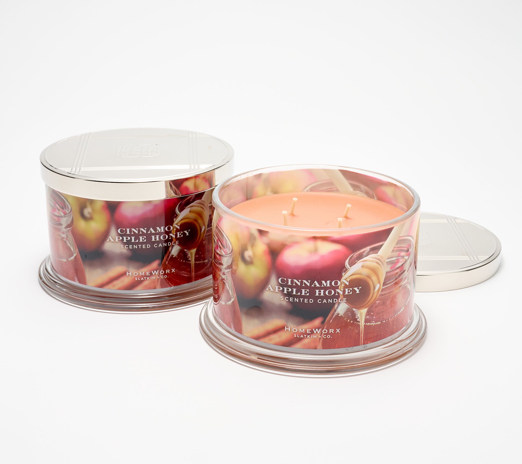 "As Is" HomeWorx by Slatkin + Co. S/2 18oz Cinnamon Honey