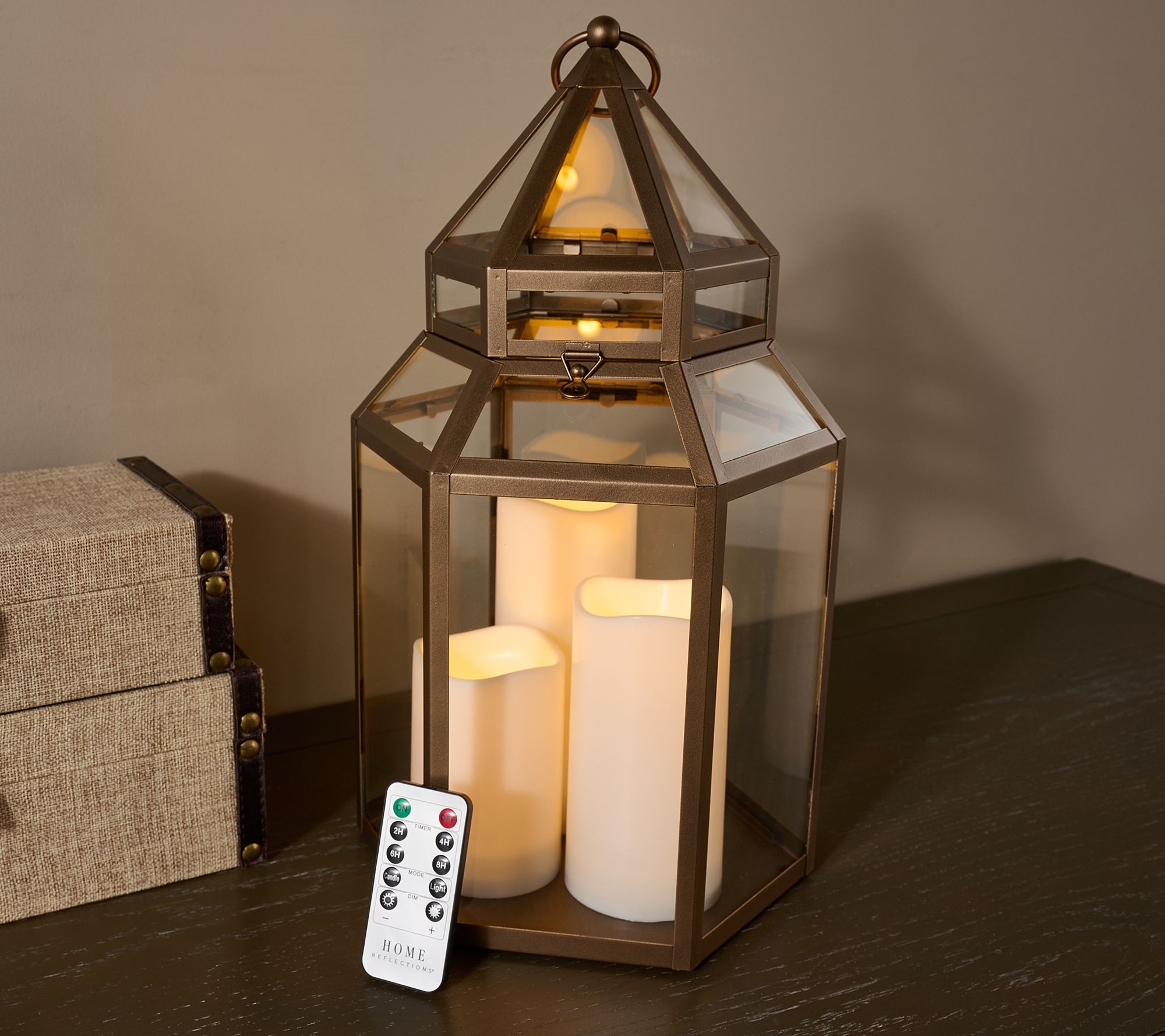 "As Is" Home Reflections Flameless 15" Lantern with Remote