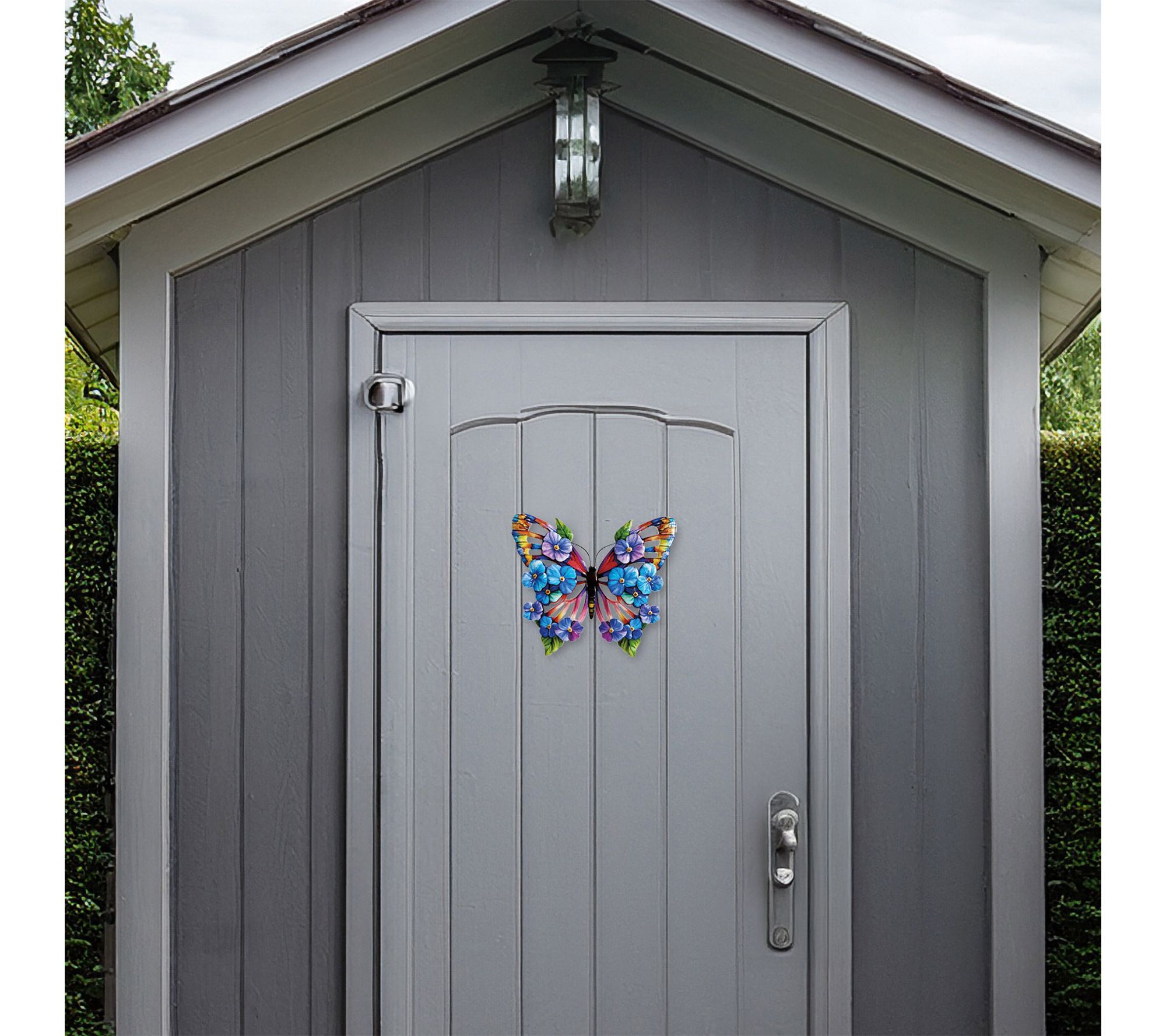 Santa's Workshop Inc 8" Iron Butterfly Plaques,Set of 2