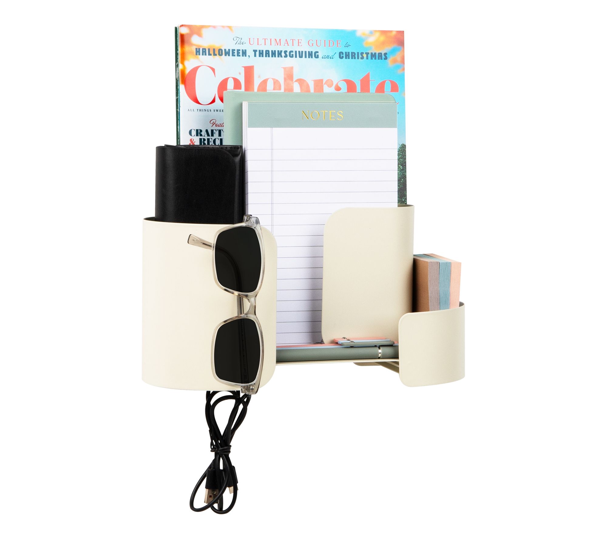 Mind Reader Hanging Accessory Organizer, Adhesive Wall-Mounted