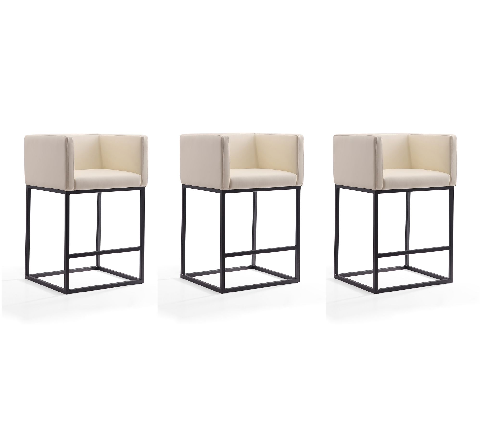 Manhattan Comfort Embassy Upholstered Counter Stool - Set of 3