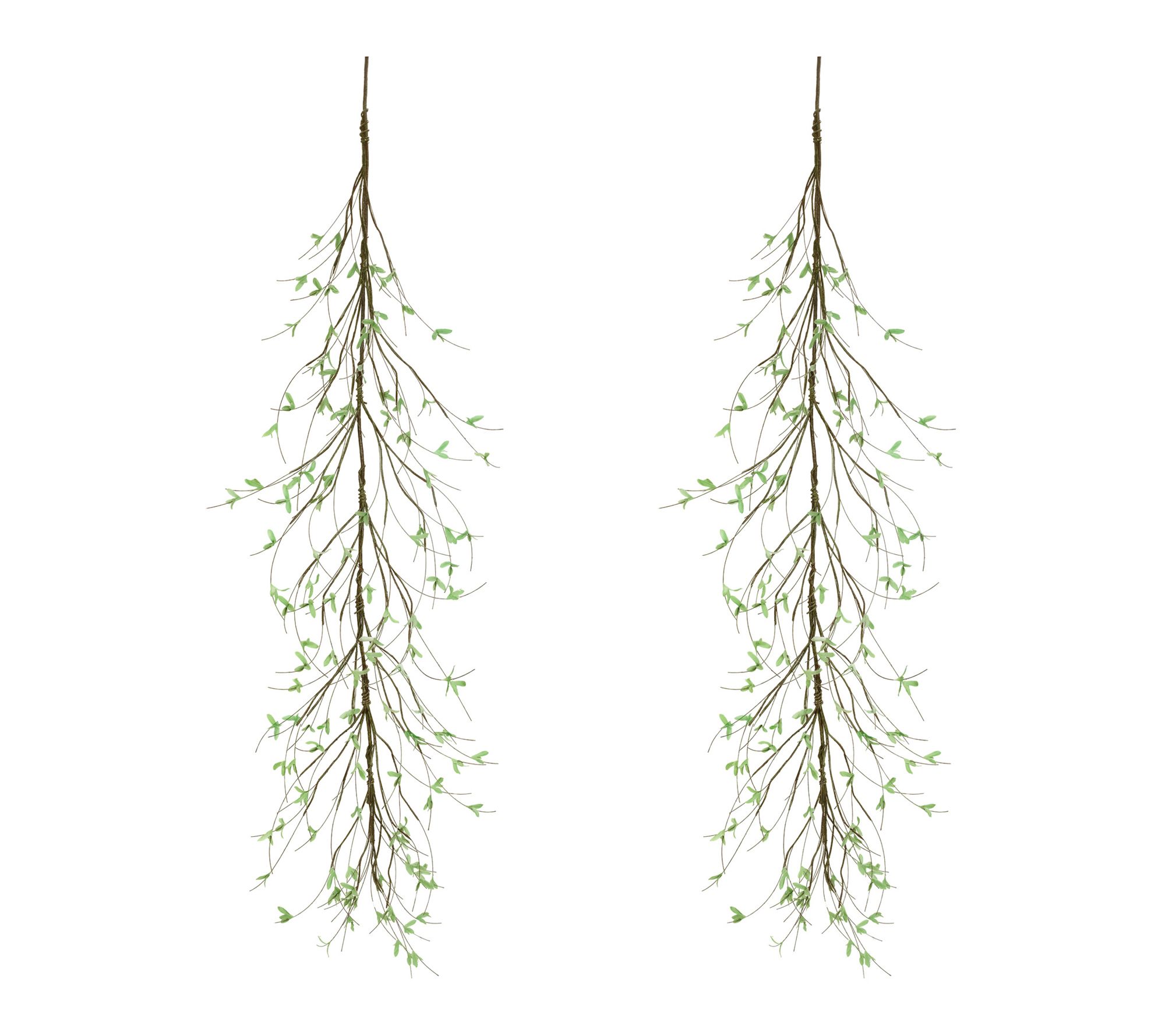 Melrose International Mini Leaf Twig Garland (Set of 2)