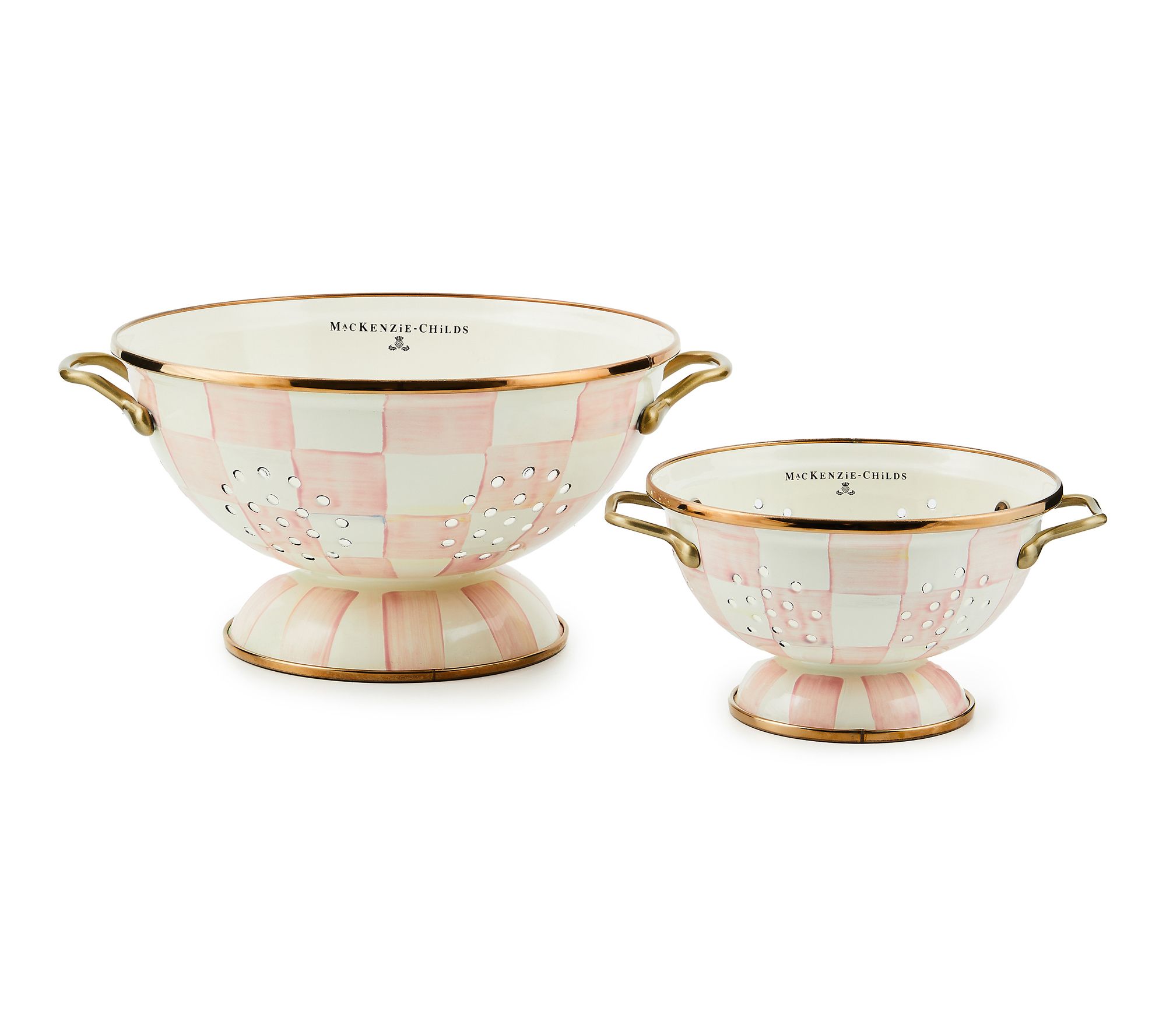 "As Is" MacKenzie - Childs Set of 2 Colanders