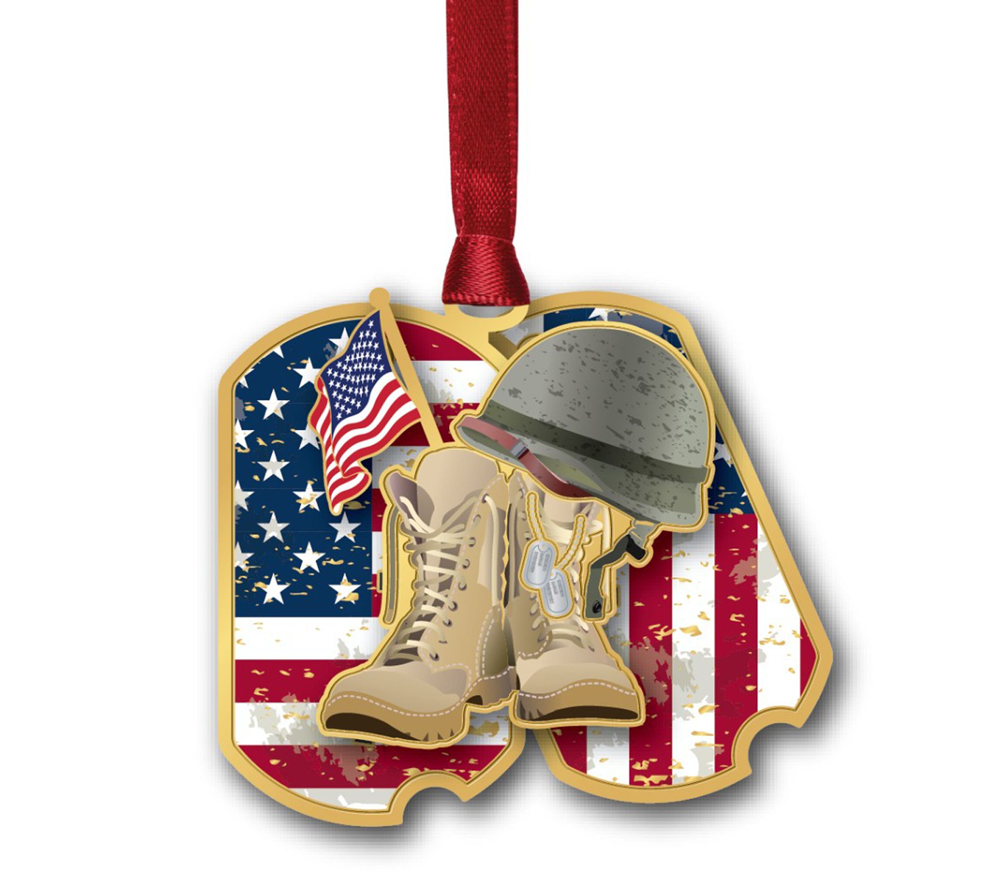 Beacon Design Classic Americana Dog Tags Ornament