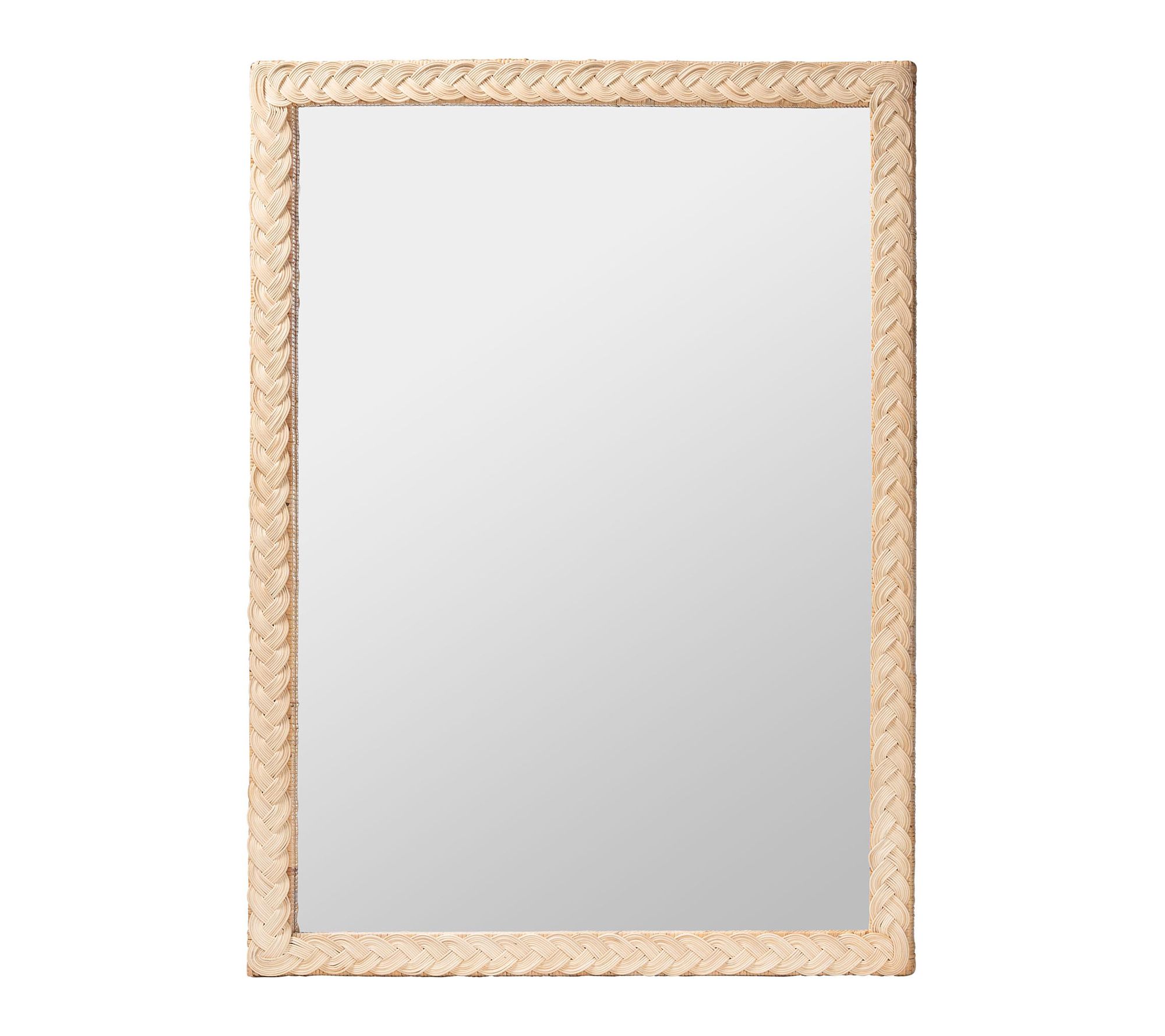 bali & pari Lanica Sun Bleached Rattan Wall Mirror