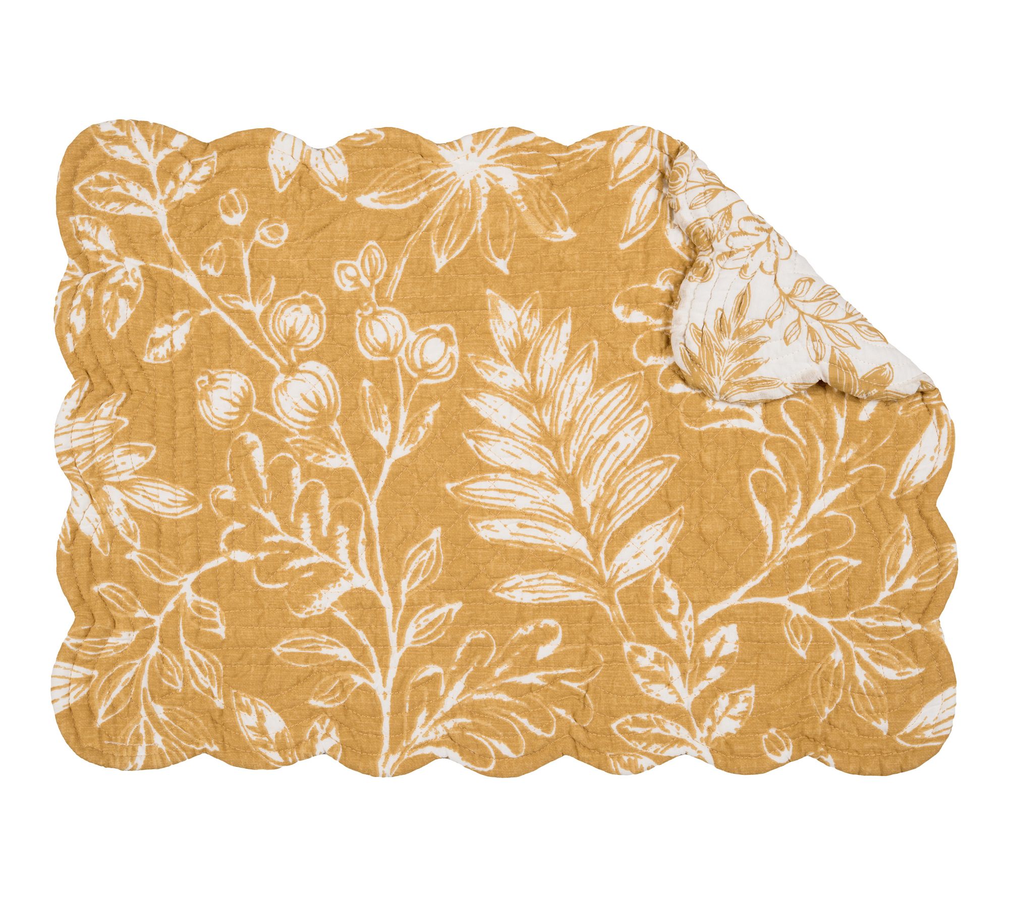 Everview Gold Cotton Set of 6 Cloth Placemats by Valerie