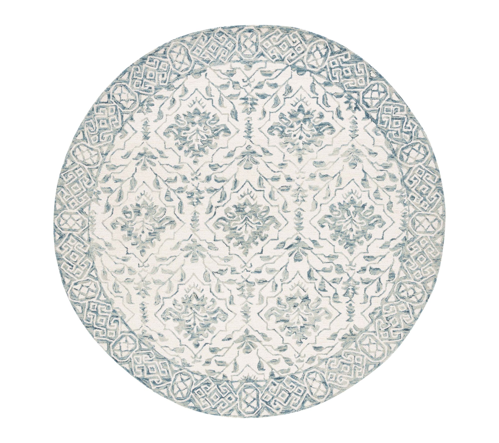 Dip Dye Fleur 5' x 5' Round Wool Rug by Valerie