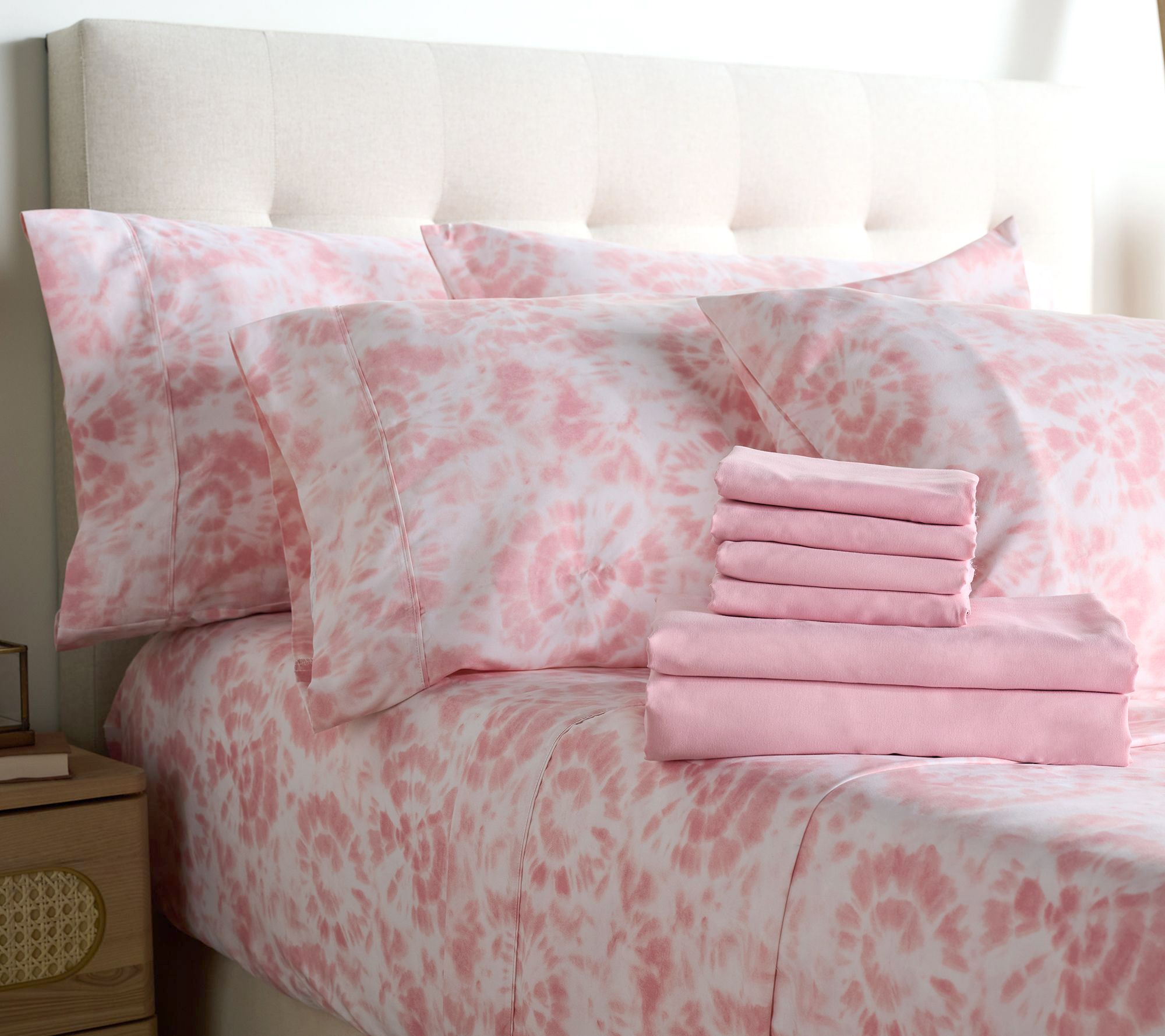 "As Is" Home Reflections 2pk Double Brushed Sheet Sets w/ Extra Cases