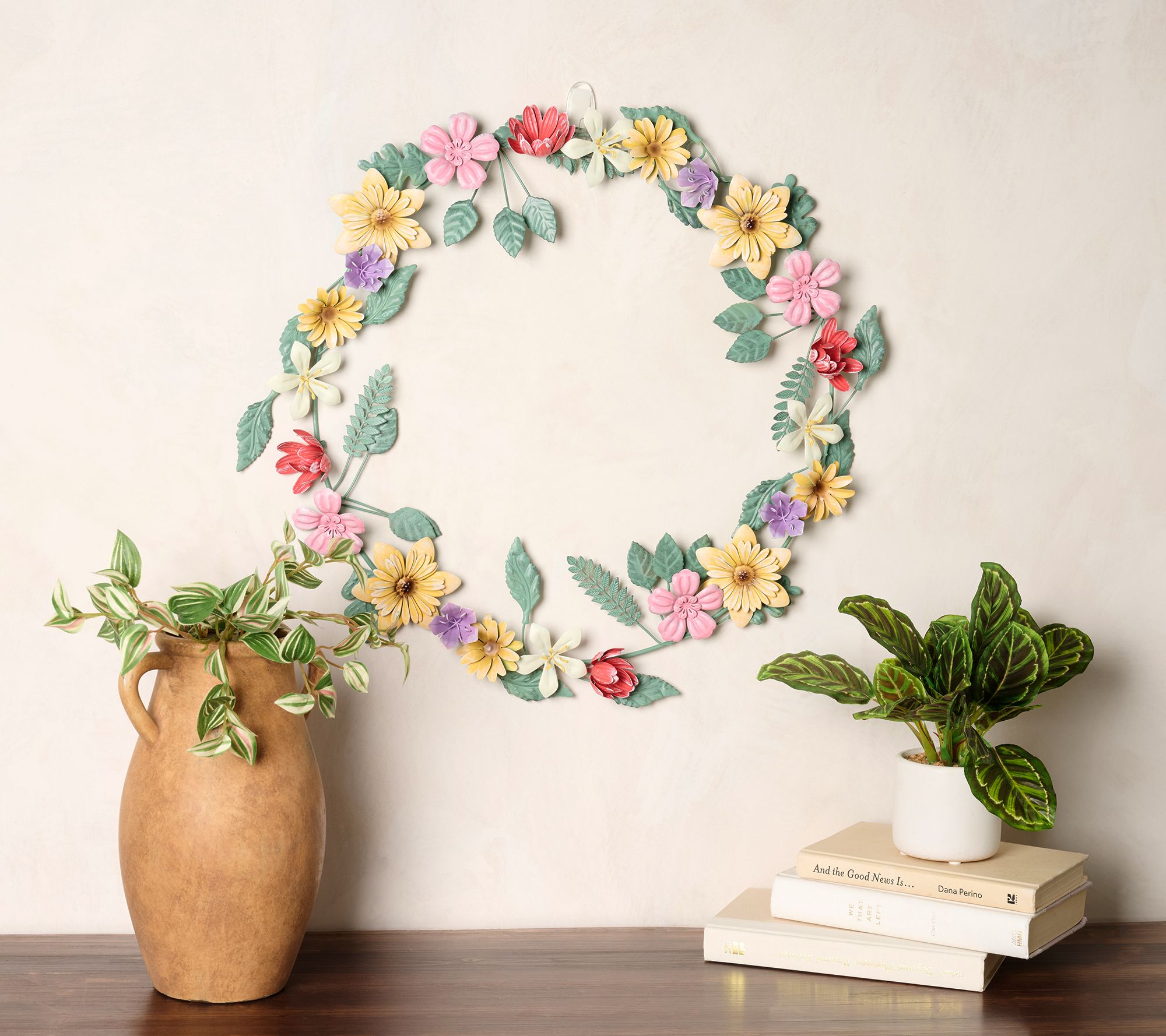 "As Is" Ode to Color by Lori Weitzner Iron Flower Wreath