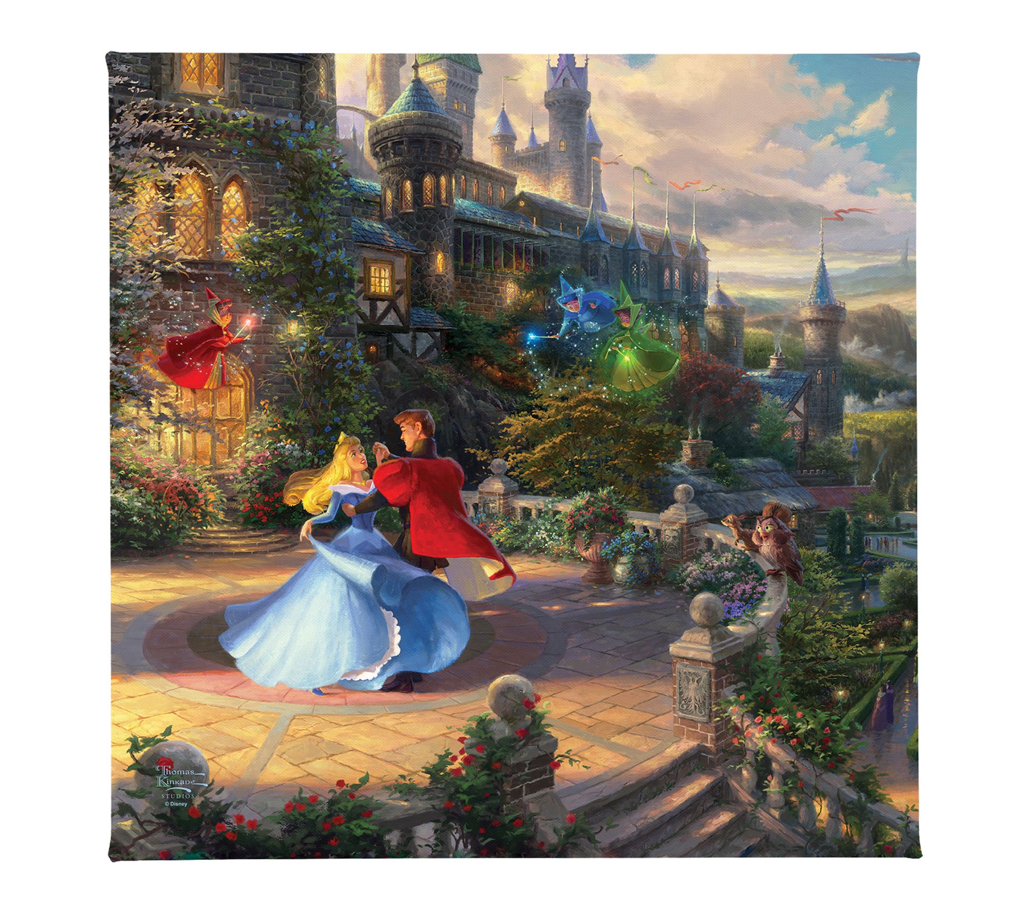 Thomas Kinkade Sleeping Beauty Dancing 14x14 Gallery Wrap
