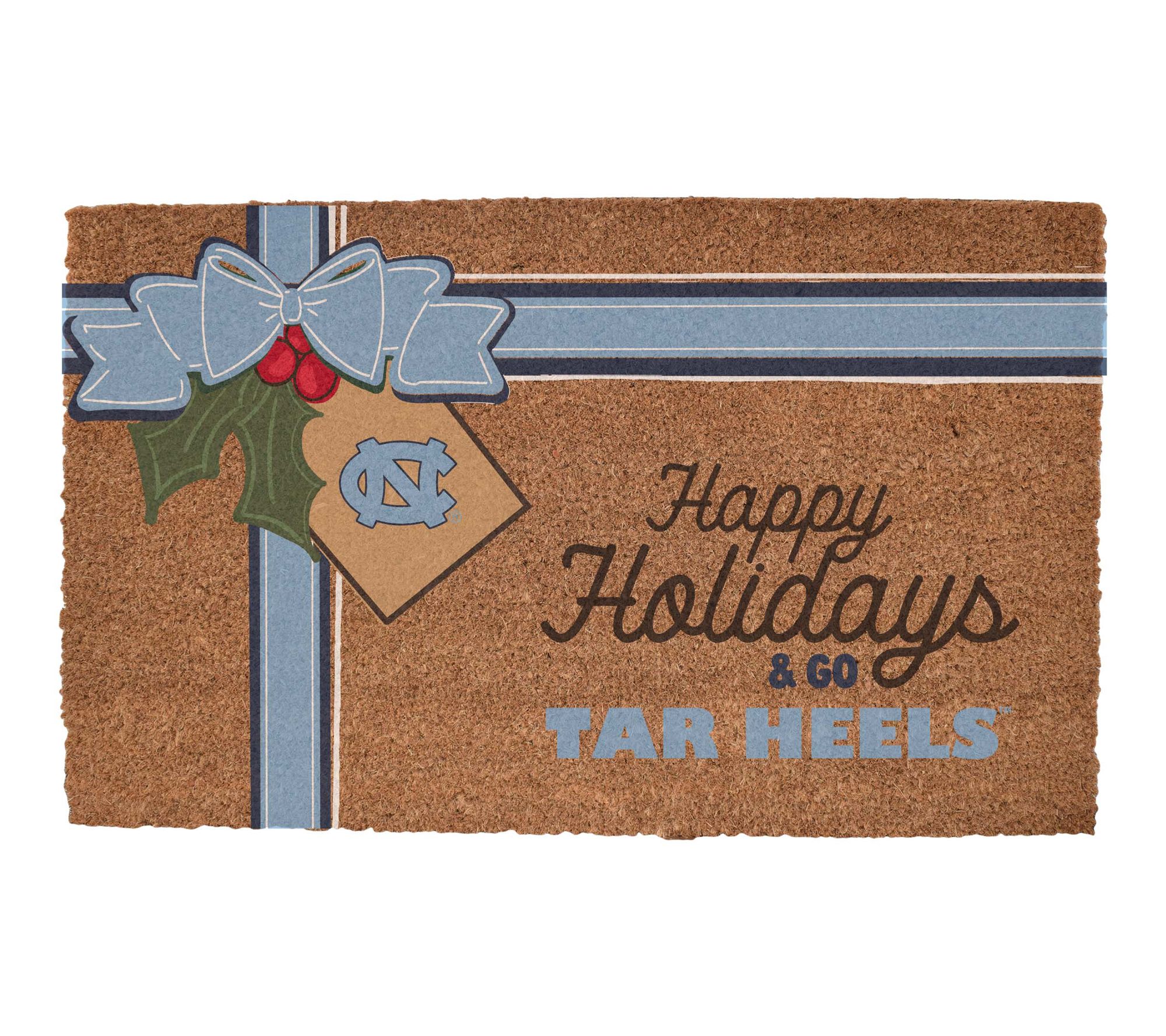 Memory Company NCAA Coir Fiber Holiday Door Mat