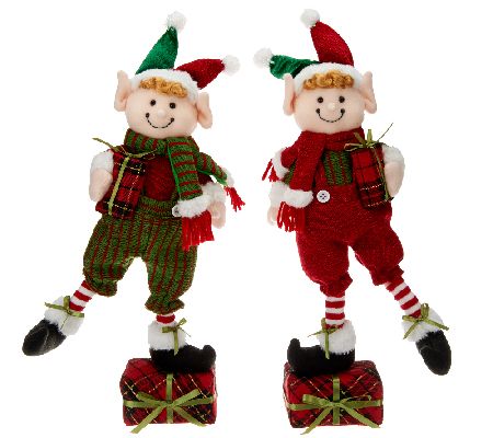 Set of 2 Plush Holiday Figures by Valerie - Page 1 — QVC.com