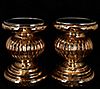 Set of 2 Lit Candle Holder Pedestals with Mirror Inserts by Valerie, 2 of 7