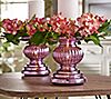 Set of 2 Lit Candle Holder Pedestals with Mirror Inserts by Valerie, 3 of 7