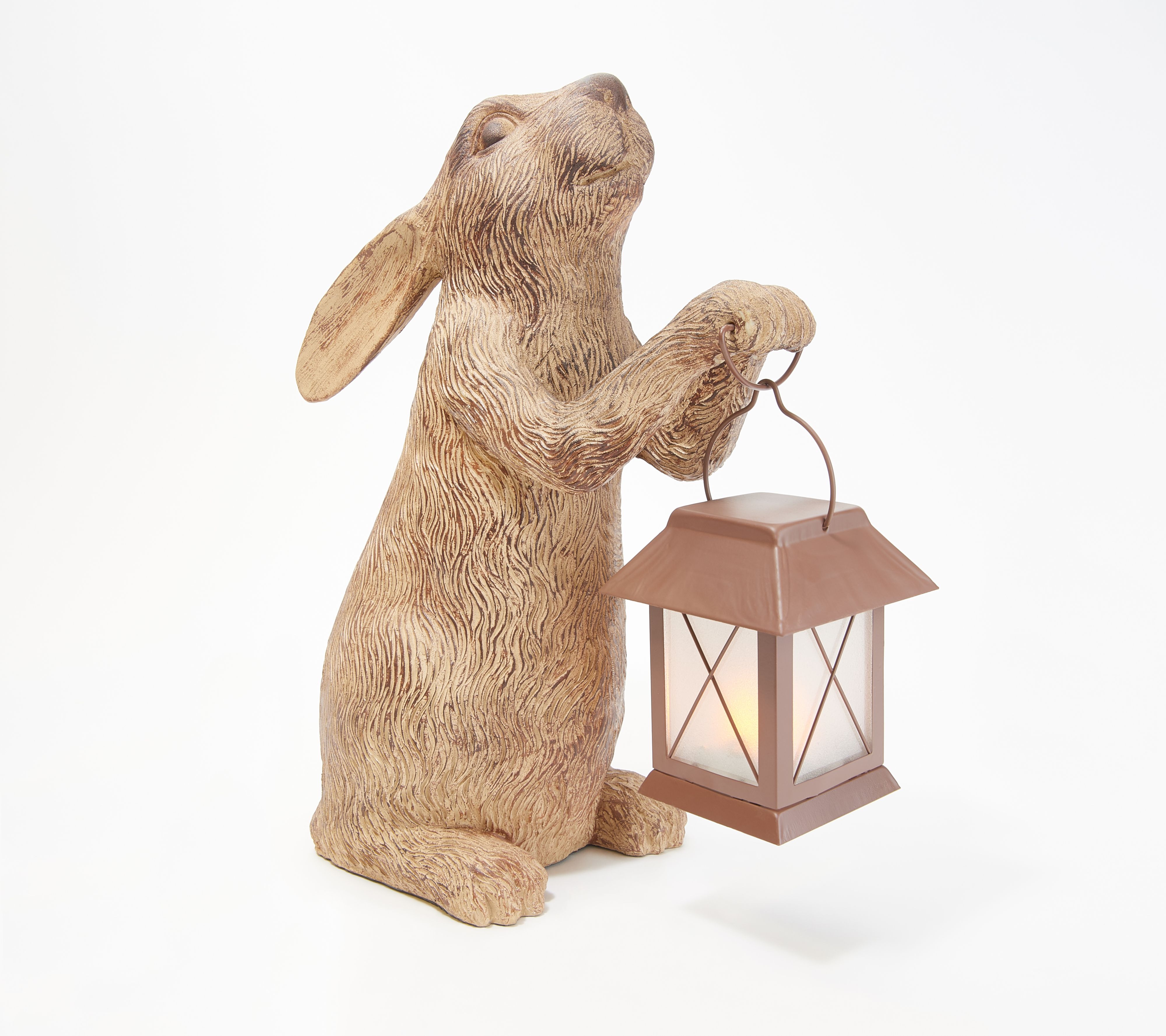 Indoor/Outdoor 15" Bunny with Illuminated Lantern by Valerie