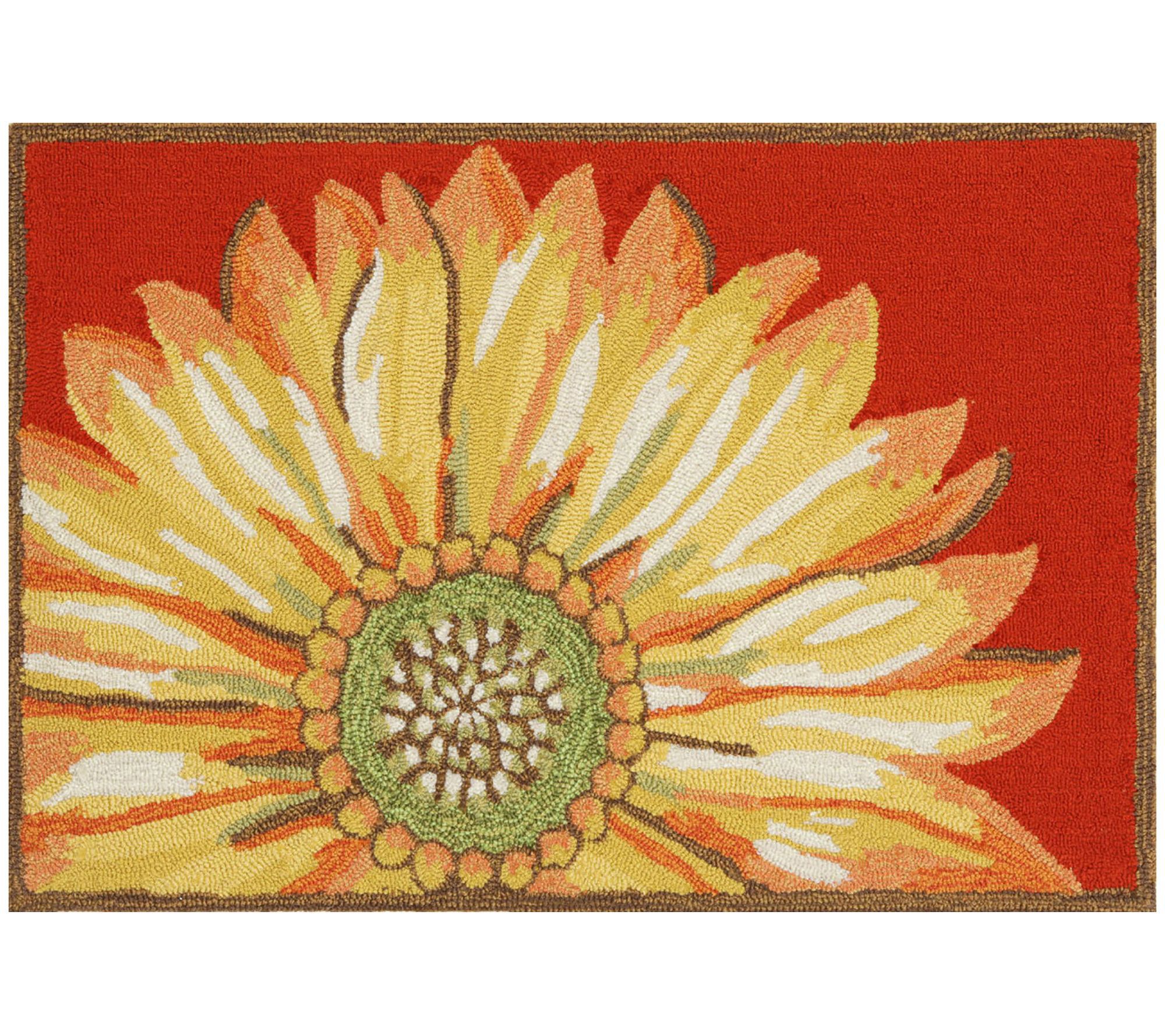 Liora Manne Frontporch Sunflower Indoor/OutdoorRug 24" x 36"