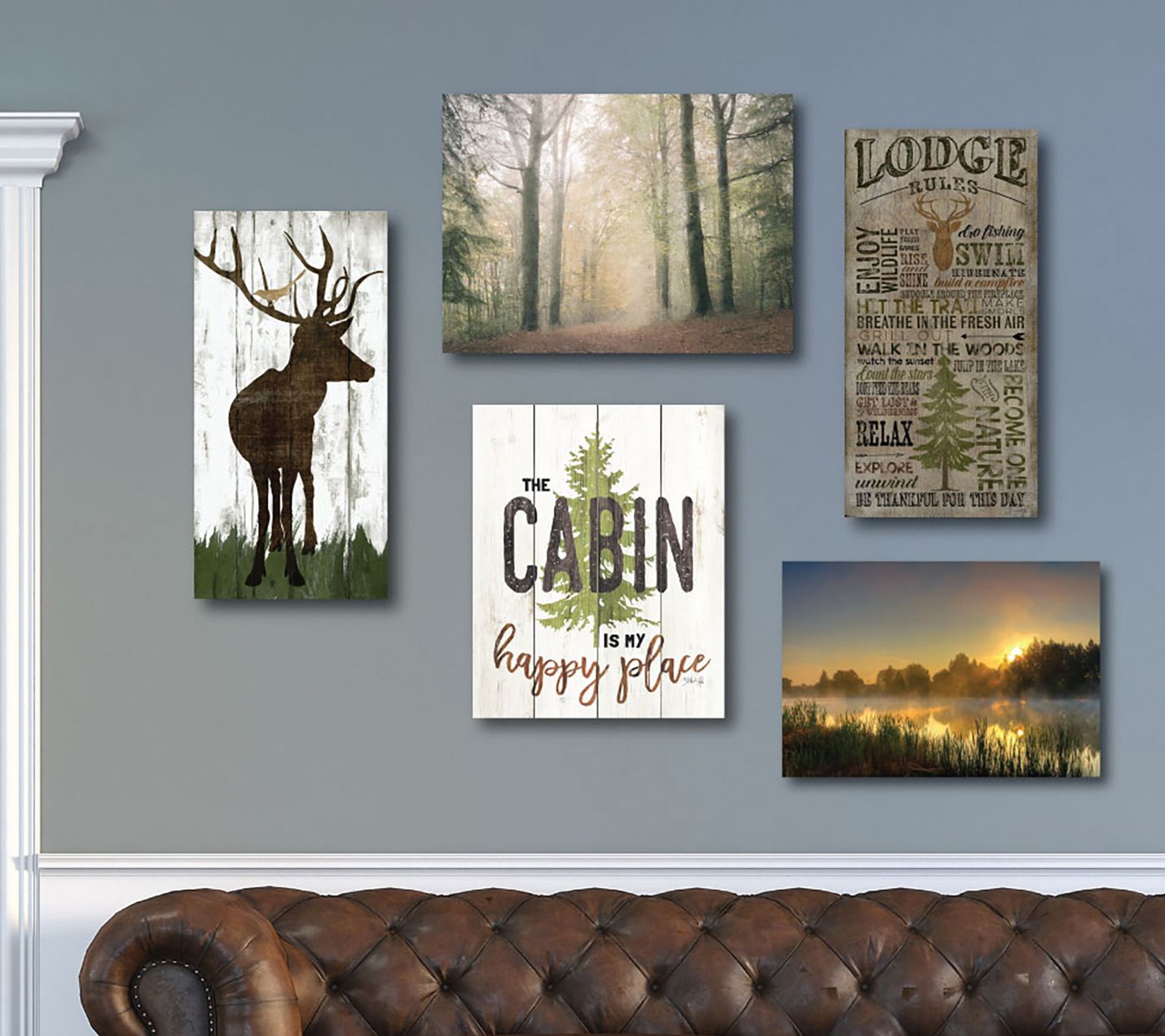 Courtside Market Lake & Lodge 5-Piece Canvas Set
