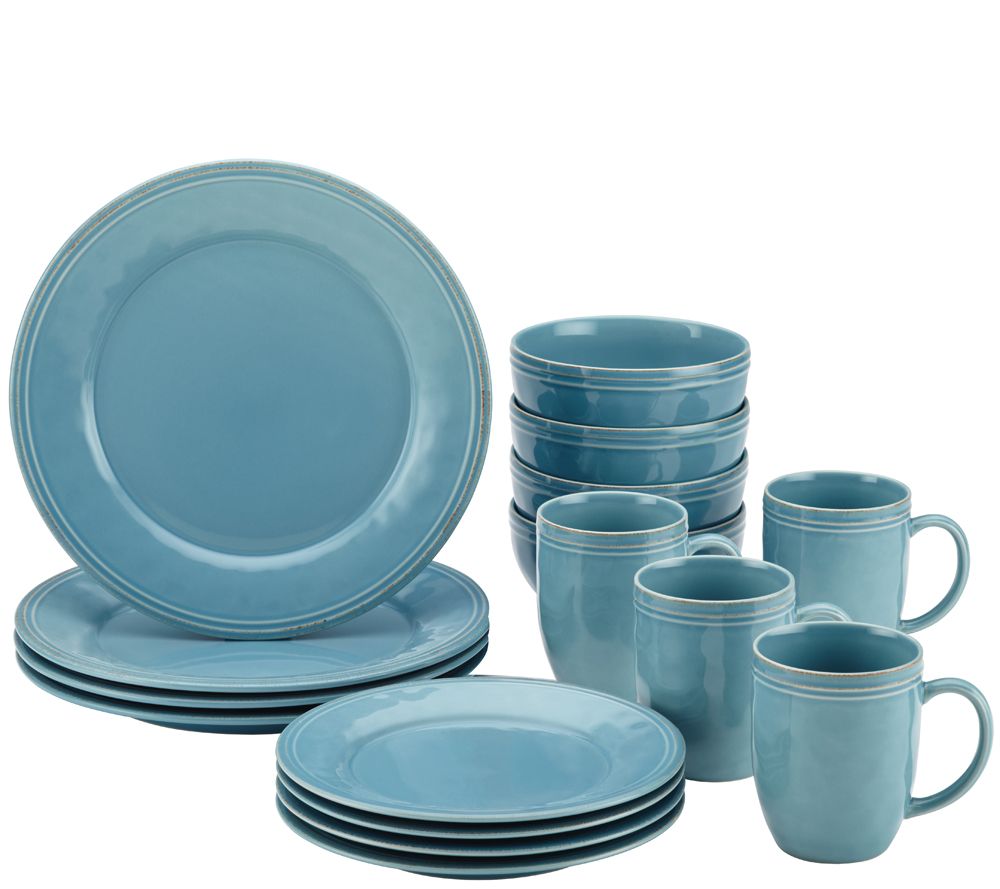 Rachael Ray Cucina 16-Piece Stoneware Dinnerware Set