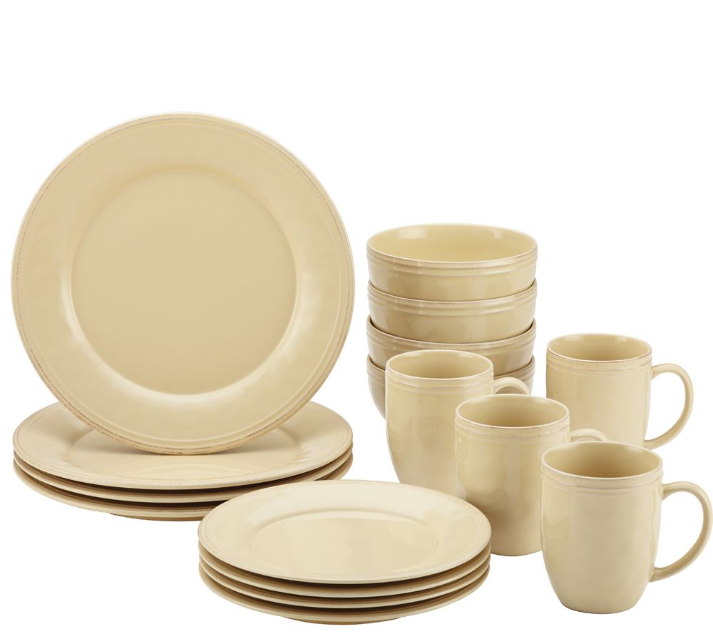 Rachael Ray Cucina 16-Piece Stoneware Dinnerware Set