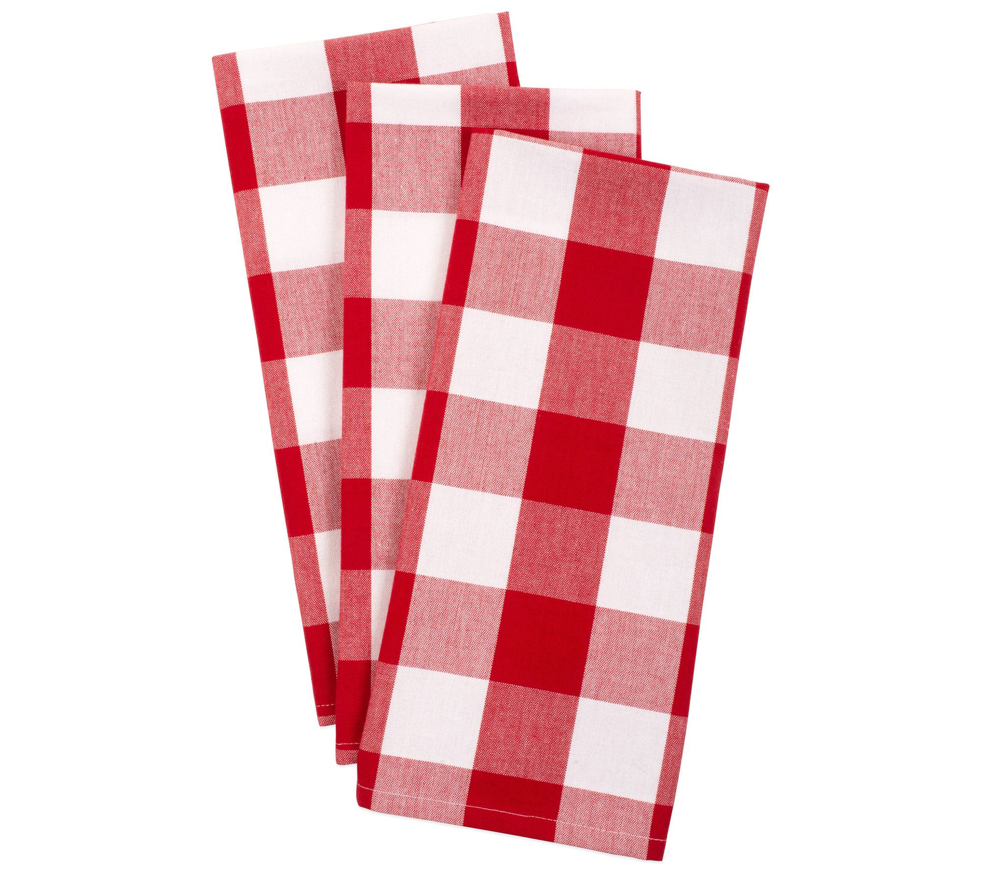 Design Imports Set of 3 Buffalo Check Kitchen Towels