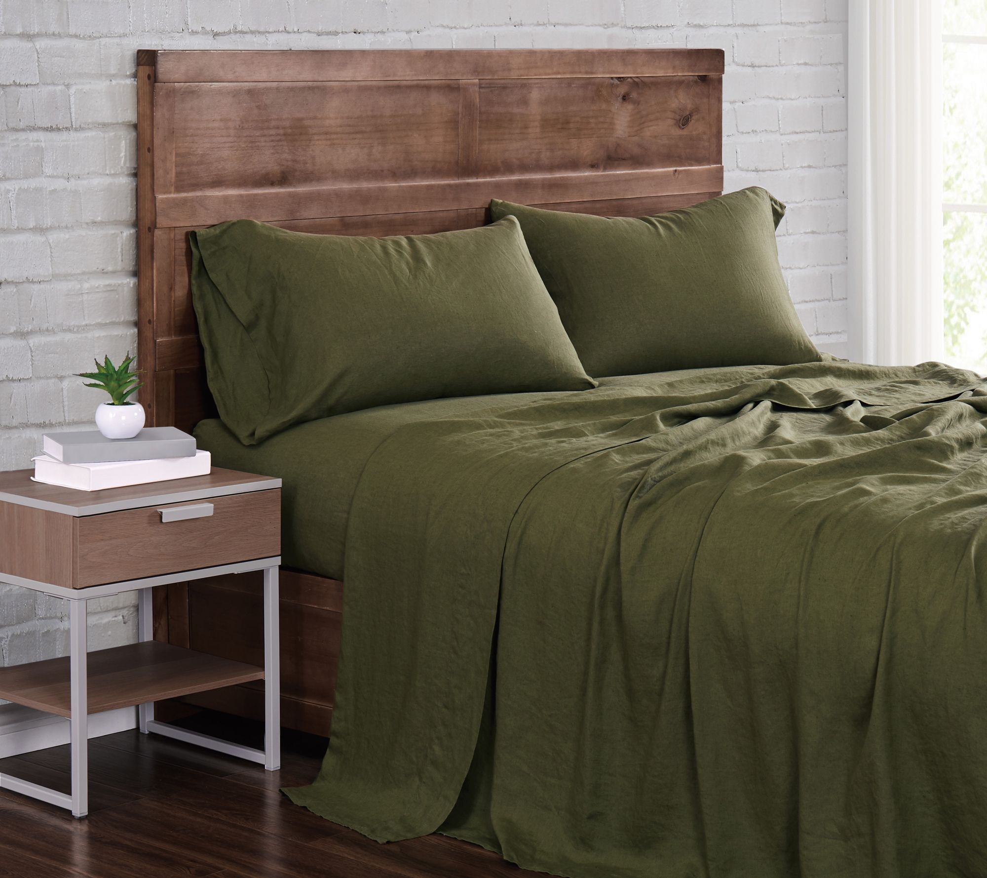 Brooklyn Loom Flax Linen California King SheetSet