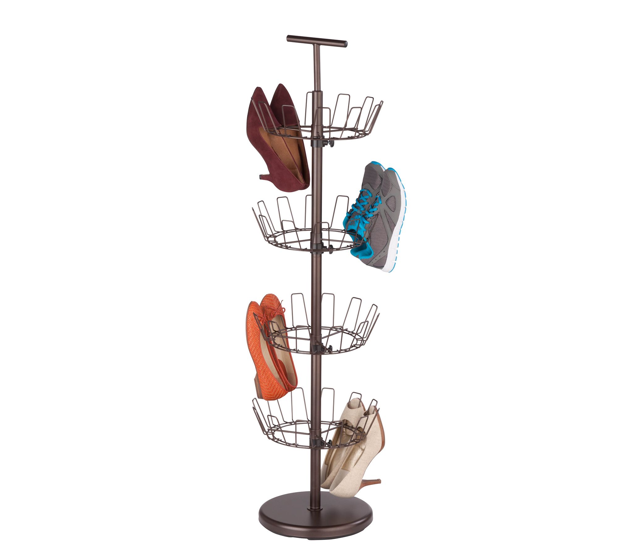 Honey Can Do 4Tier Revolving Shoe Tree, Bronze