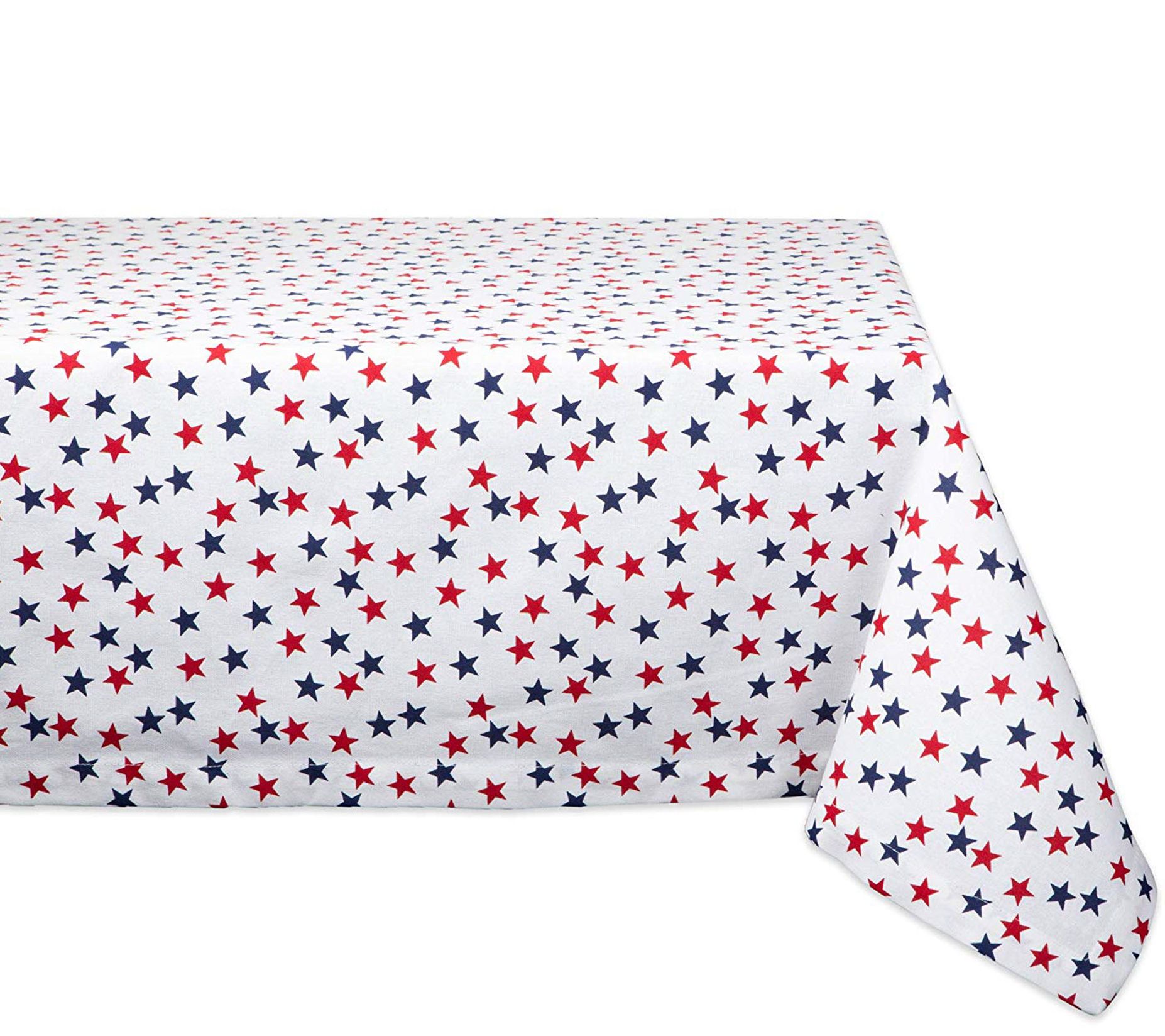 Design Imports Americana Stars Print Tablecloth60" x 84"