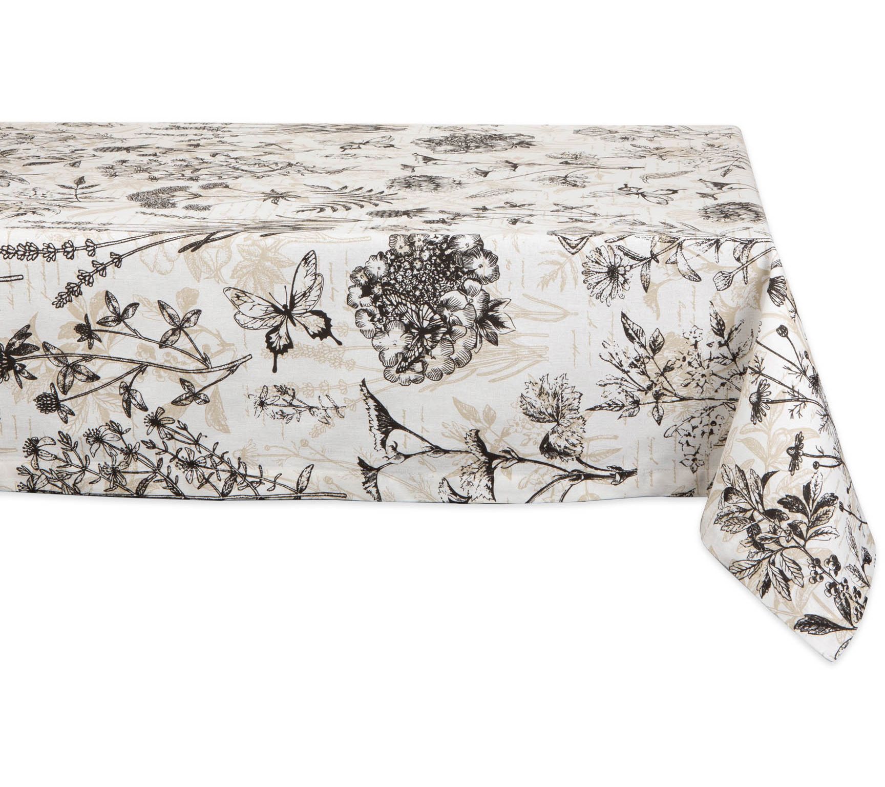 Design Imports Botanical Print Tablecloth 60" x84"
