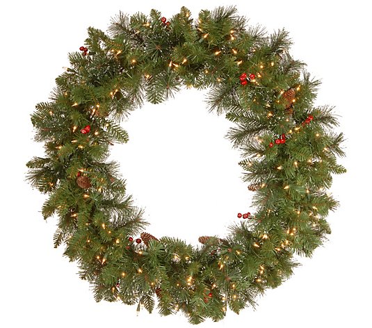 National Tree Company 36" Crestwood Spruce Wreath Clear Light