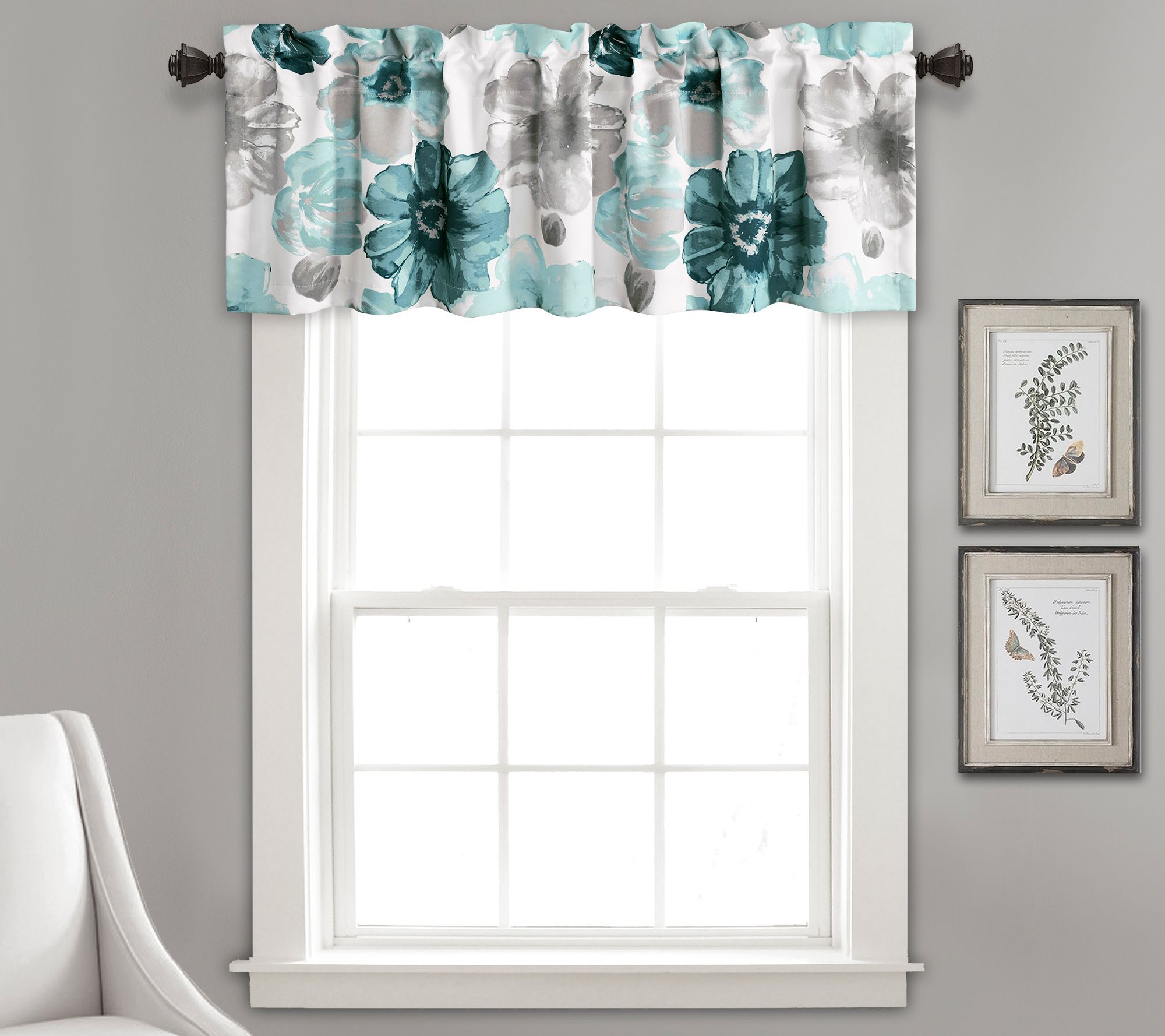 Leah 52" x 18" Single Room Darkening Valance byLush Decor