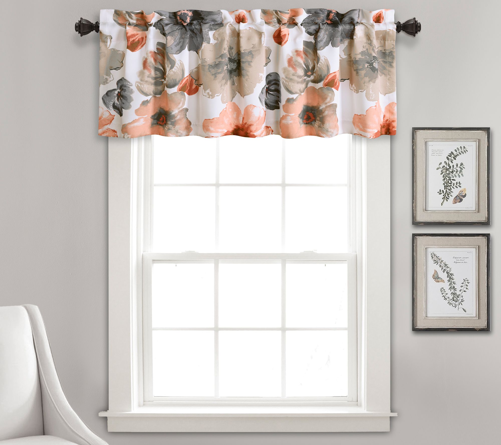 Leah 52" x 18" Single Room Darkening Valance byLush Decor