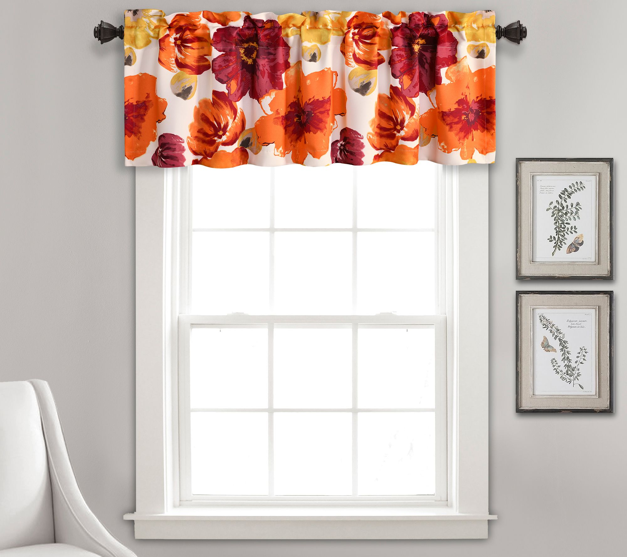 Leah 52" x 18" Single Room Darkening Valance byLush Decor