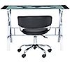 Powell Dominic Home Office Map Desk & Plush Swivel Chair Set, 3 of 6