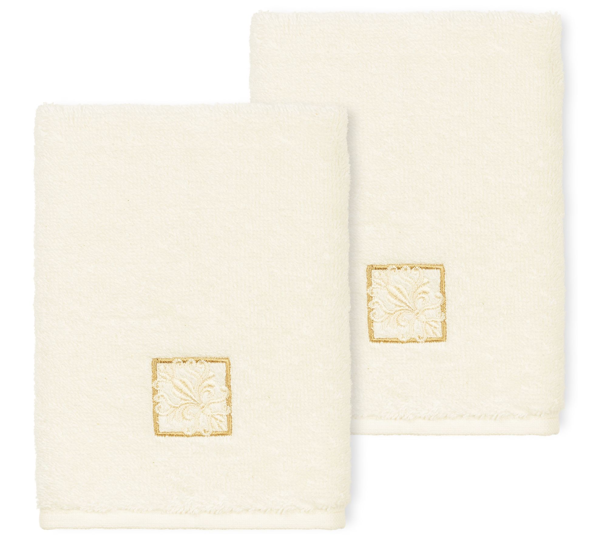 Linum Home Textiles Vivian 2PC Embellished Washcloth Set