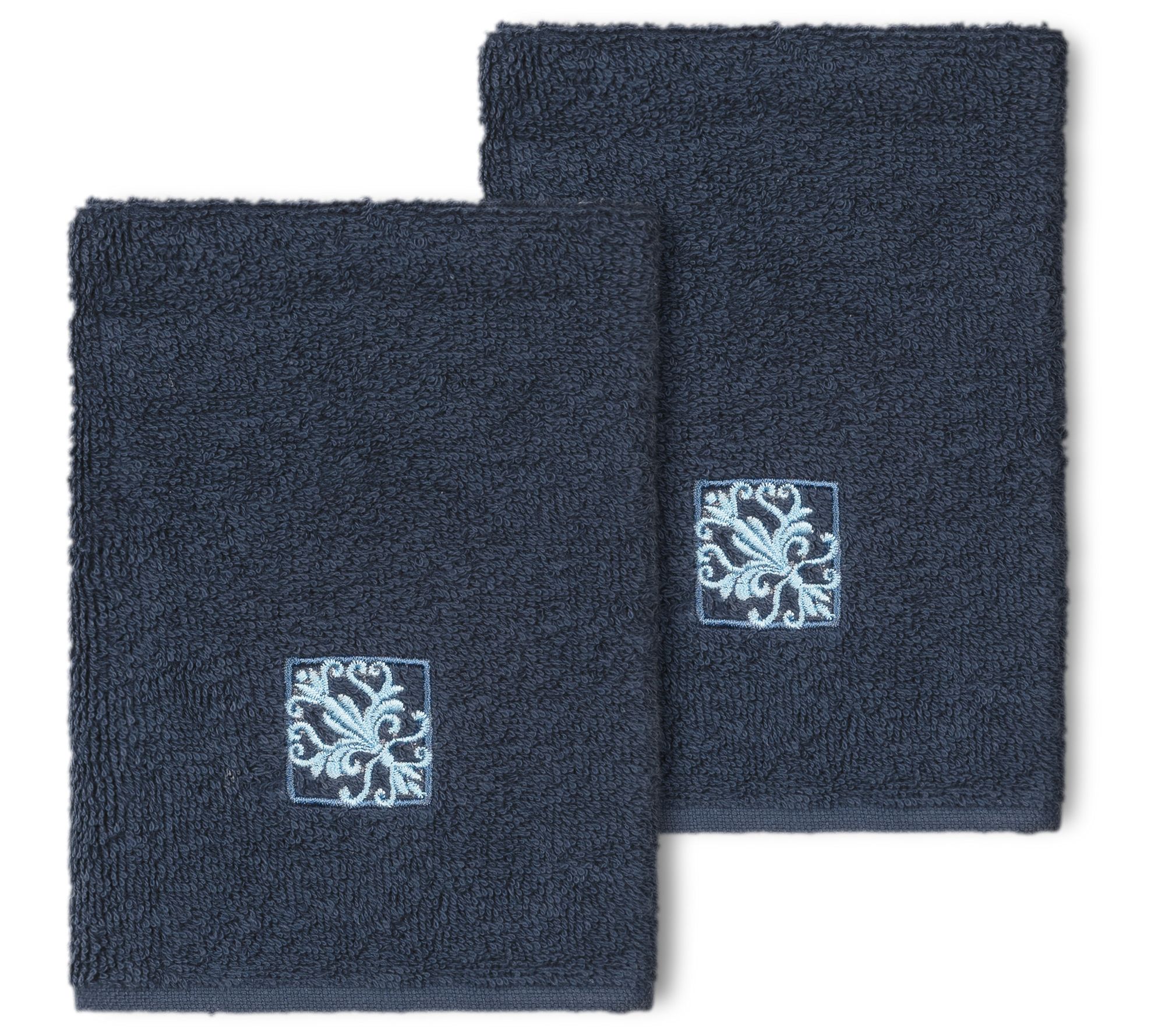 Linum Home Textiles Vivian 2PC Embellished Washcloth Set