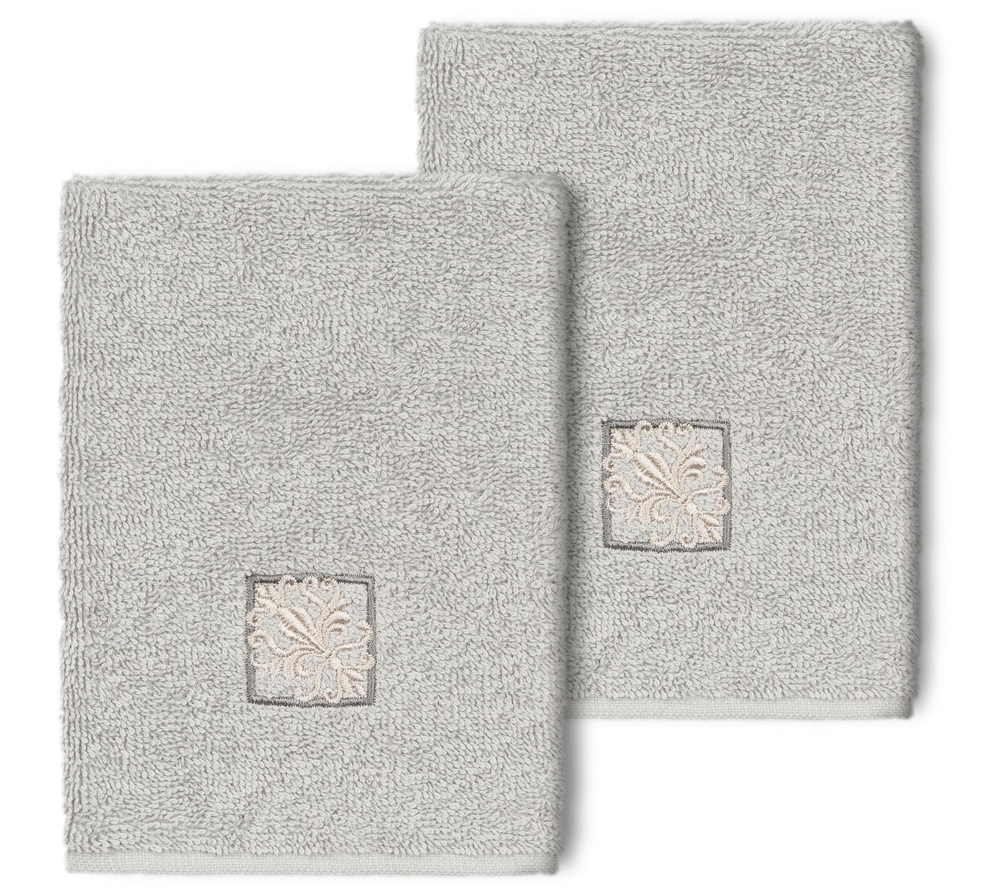 Linum Home Textiles Vivian 2PC Embellished Washcloth Set