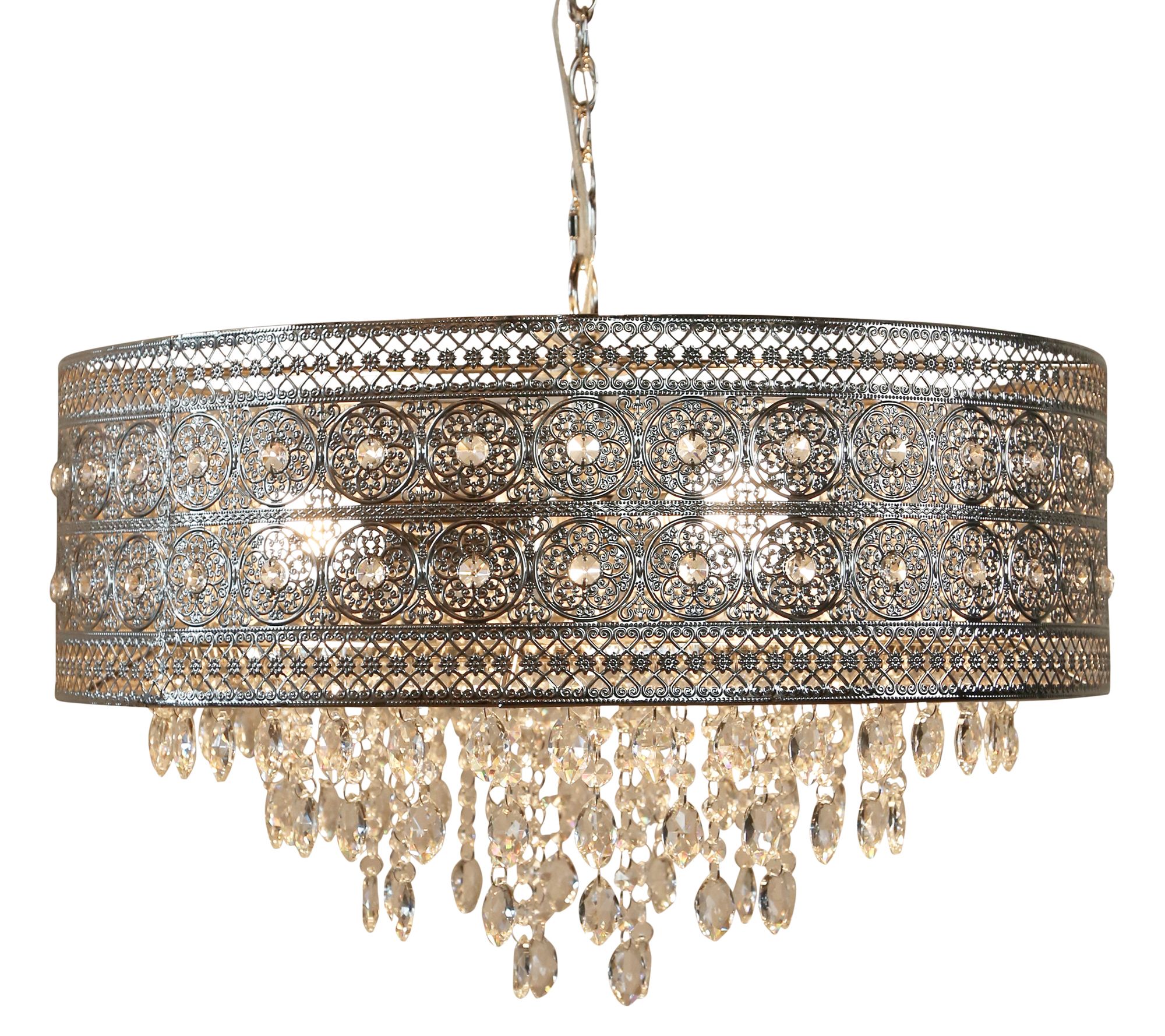 River of Goods 24"W Polished Nickel and CrystalChandelier
